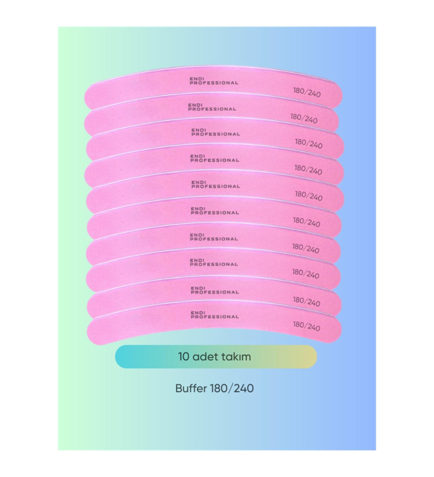 Endi Professional High Quality Buffer Boat 180/240 Grit Pink 10pcs