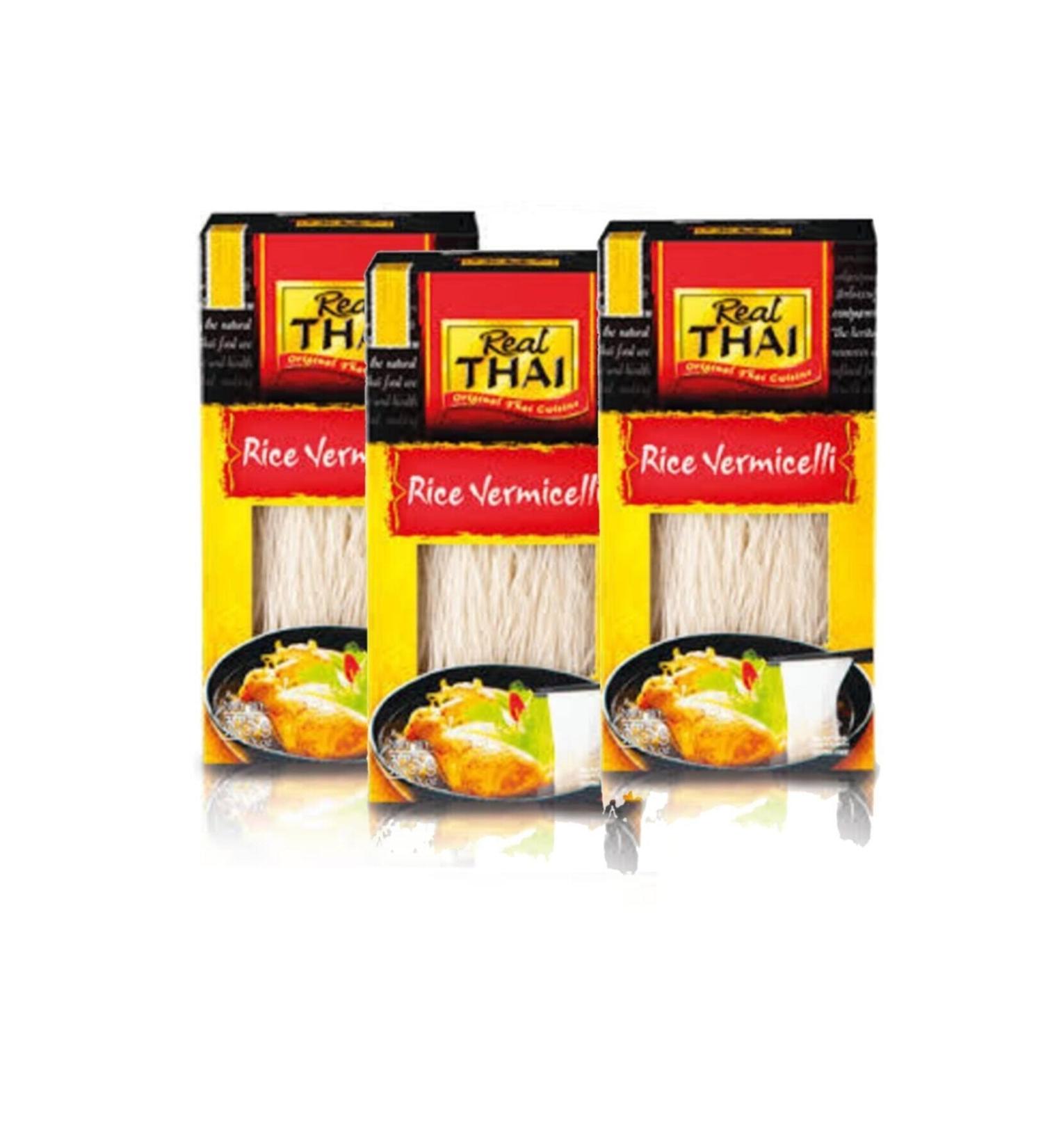 Real Thai Rice Vermicelli Rice Vermicelli 250 Gr Set of 3