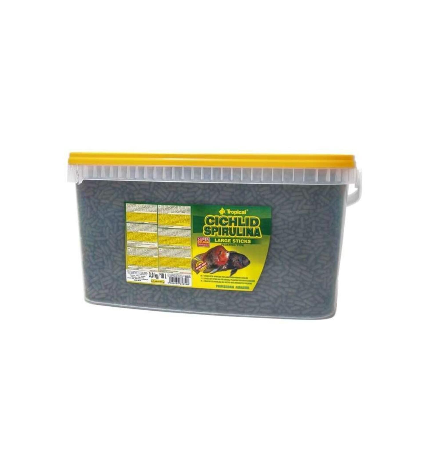 Tropical Cichlid Spirulina Large Stick 10L / 3KG