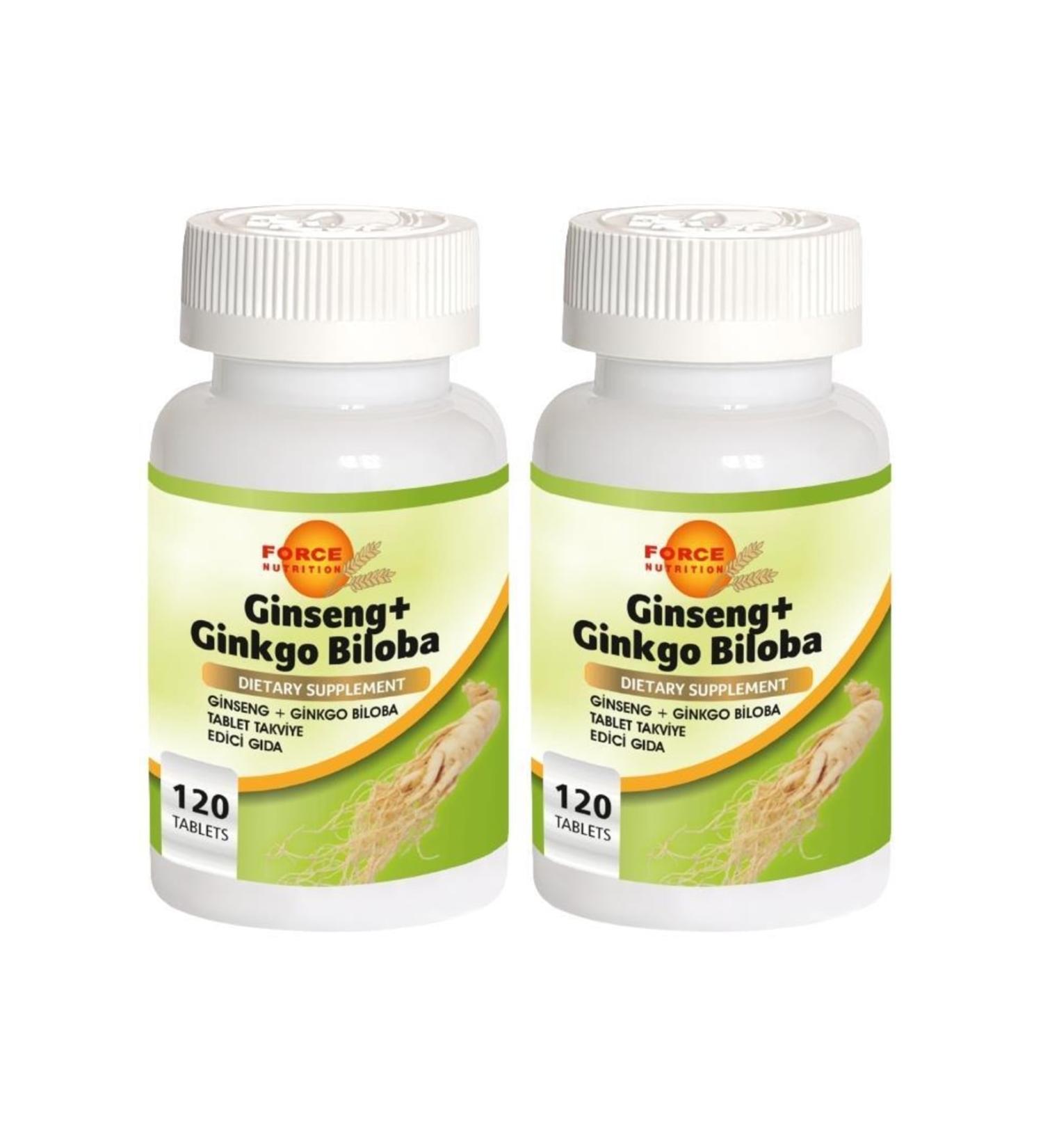 Force Nutrition Ginseng Ginkgo Biloba 2x120 Tablets