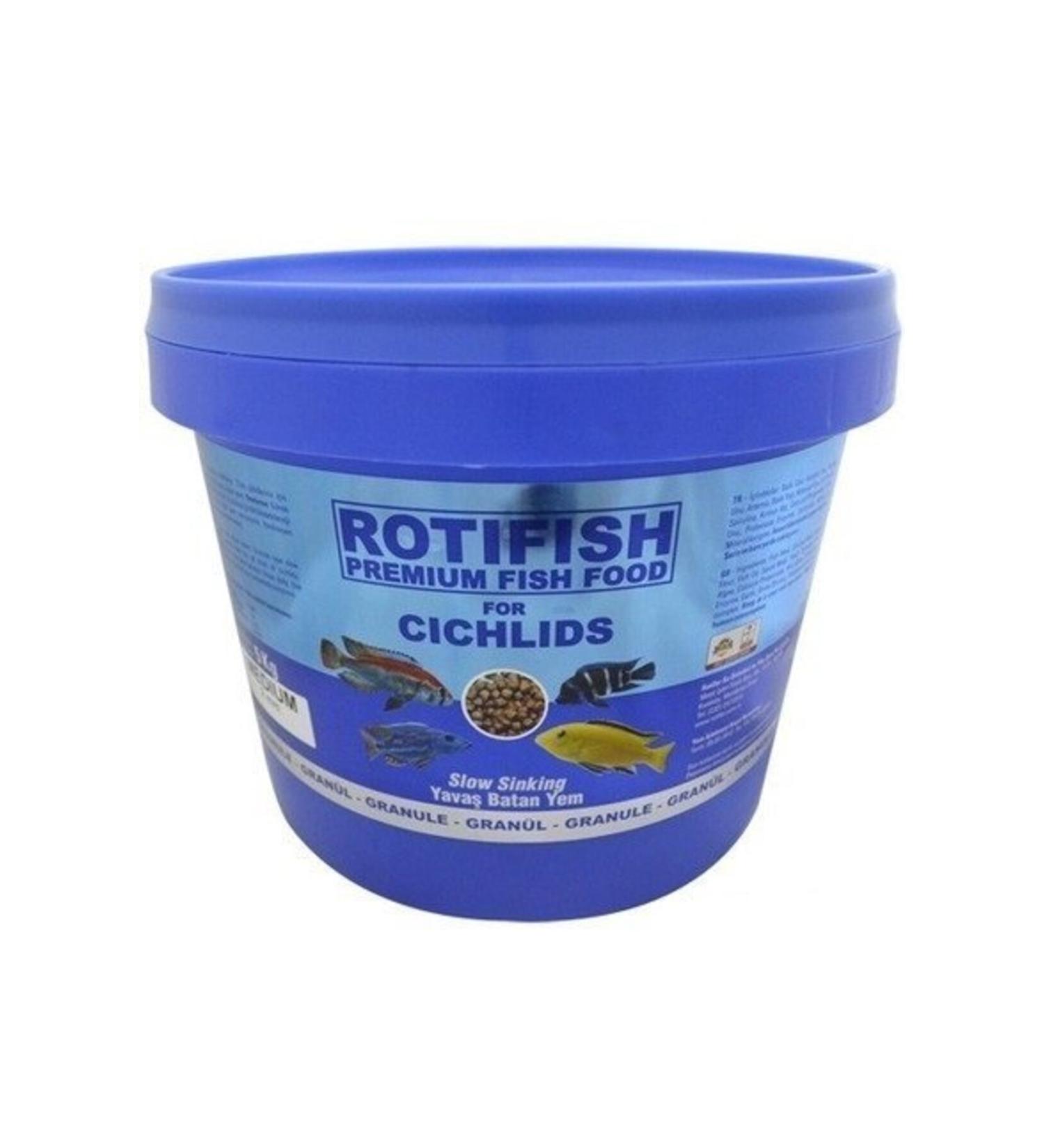 Rotifish Cichlid Red Gran Medium 2 mm Bucket Feed 2 KG