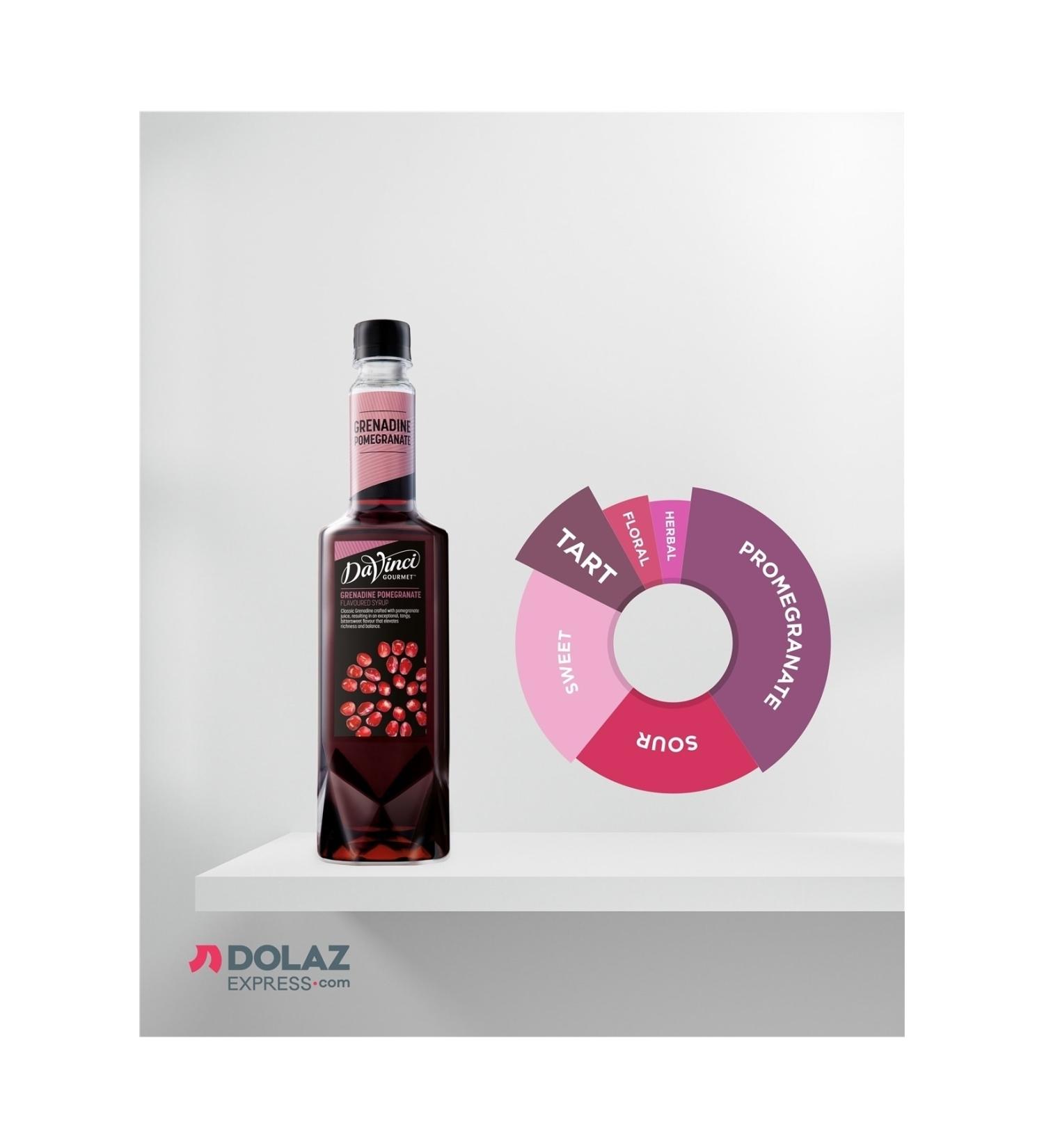 DaVinci Gourmet Davinci Pomegranate (RUBY RED-GRENADINE) Flavored Cocktail Syrup 750 ml