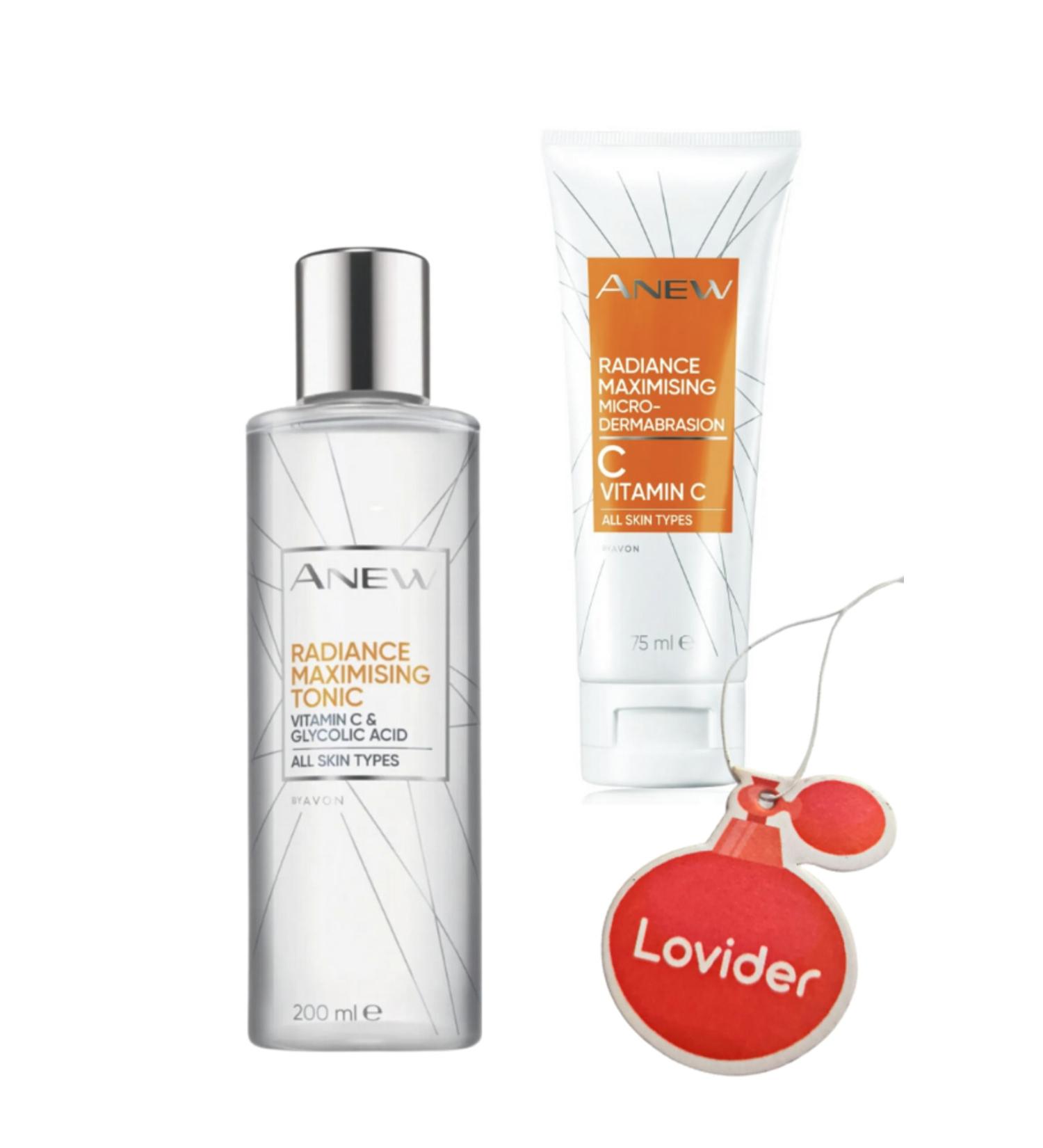 Avon Anew Brightening Face Scrub with Vitamin C 75ml + Toner 200ml - Buy Online on GoSupps.com