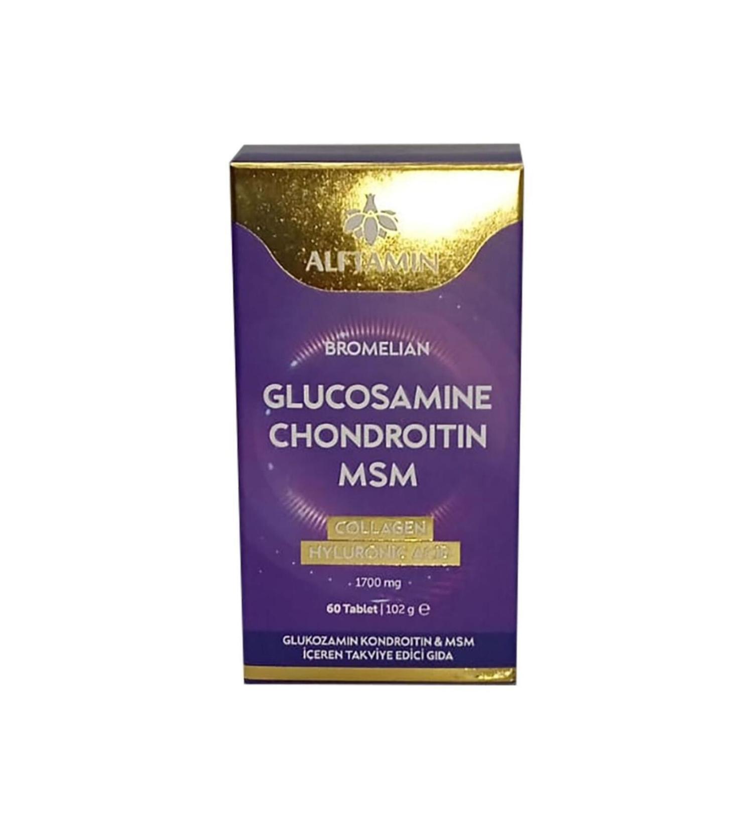 Alftamine Glucosamine Chondroitin Msm 1700 Mg 60 Tablets