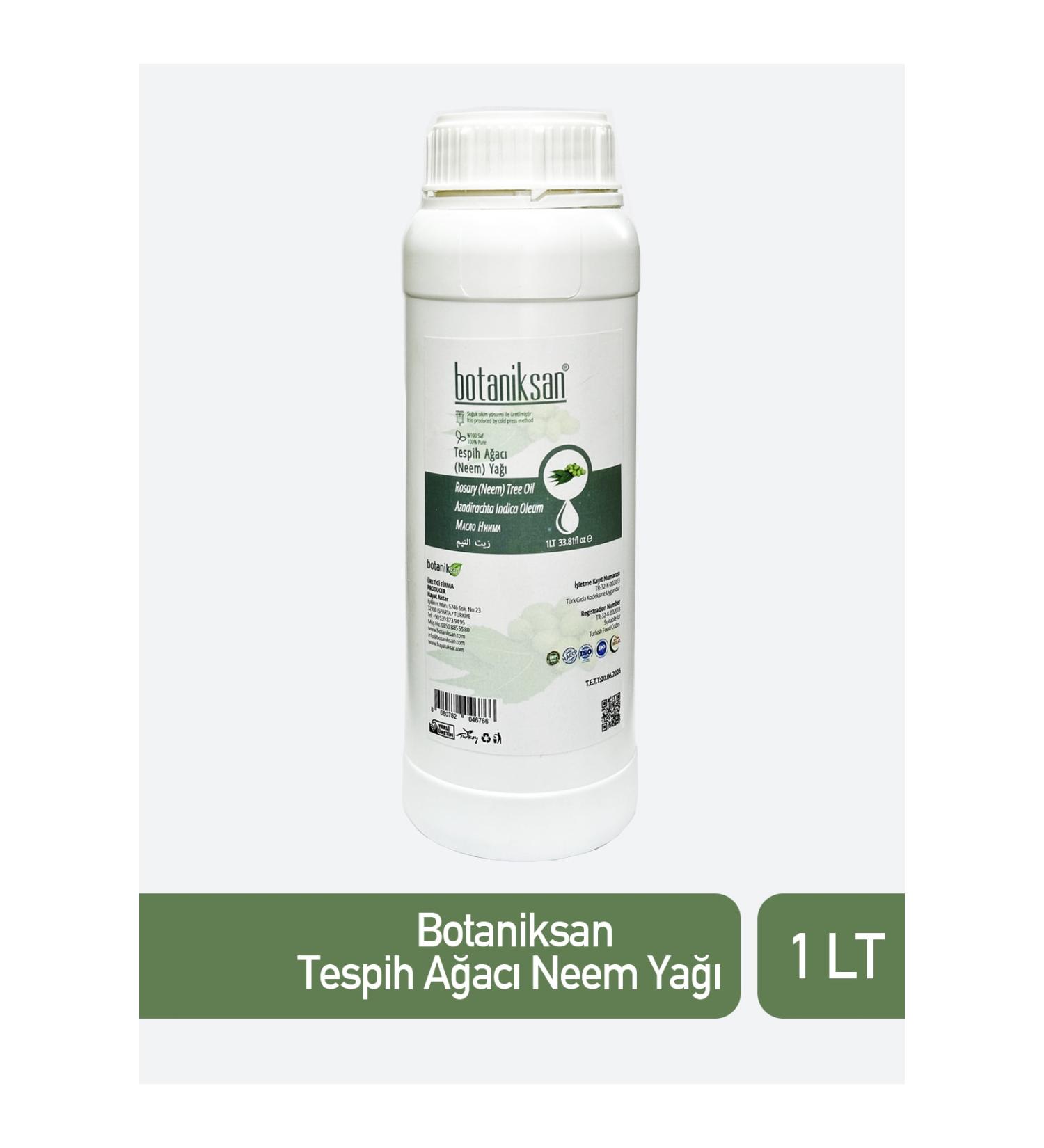 Botanicals Tree Neem Oil 1 Lt (1 Liter) Cold Pressed 0 Pure Natural and Undiluted