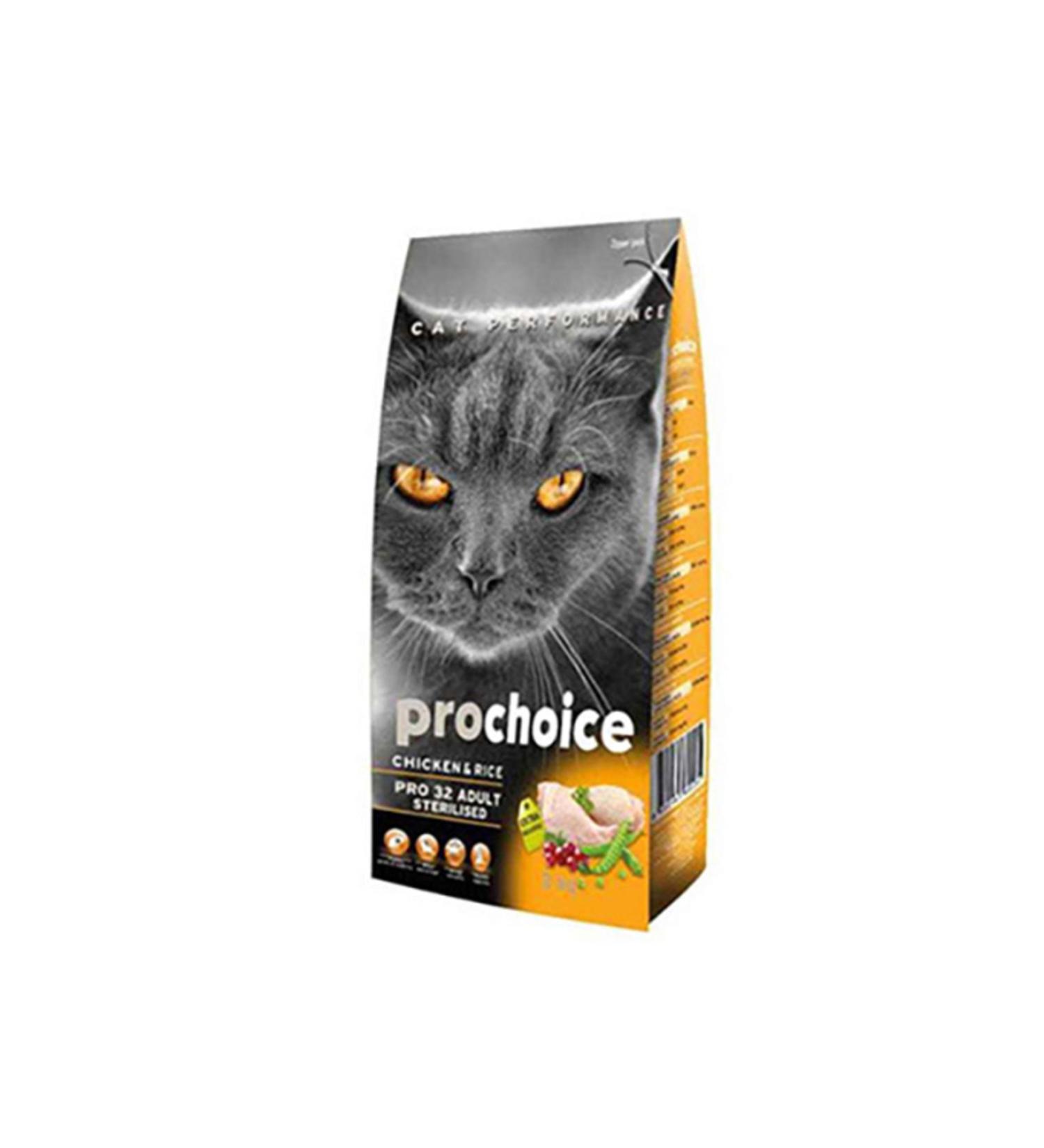 SKY TOPTAN Pro Choice Pro32 Chicken and Rice Sterilized Cat Food 2 Kg