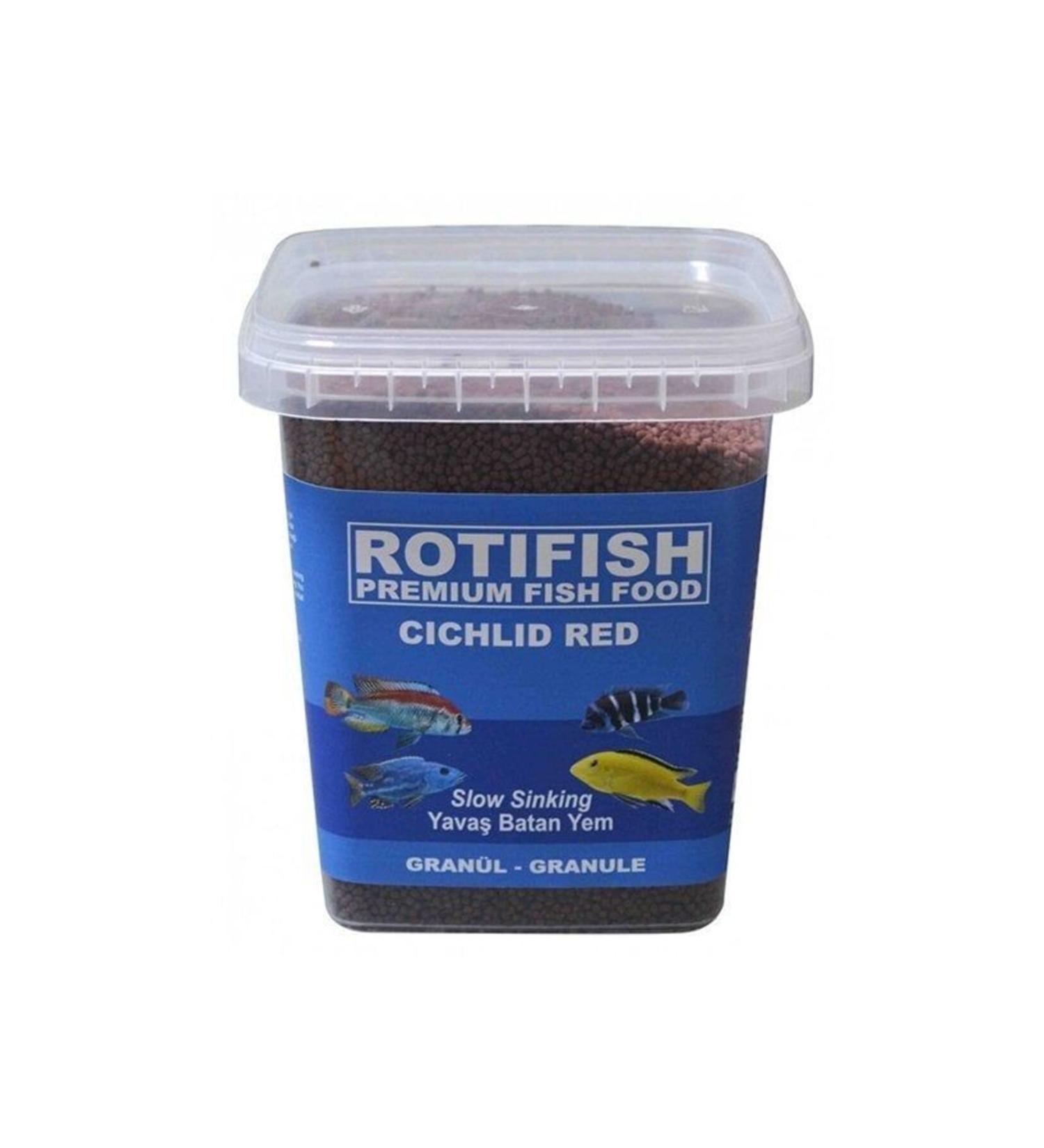 Rotifish Cichlid Red Small 1 mm Slow Sinking 1000 GR