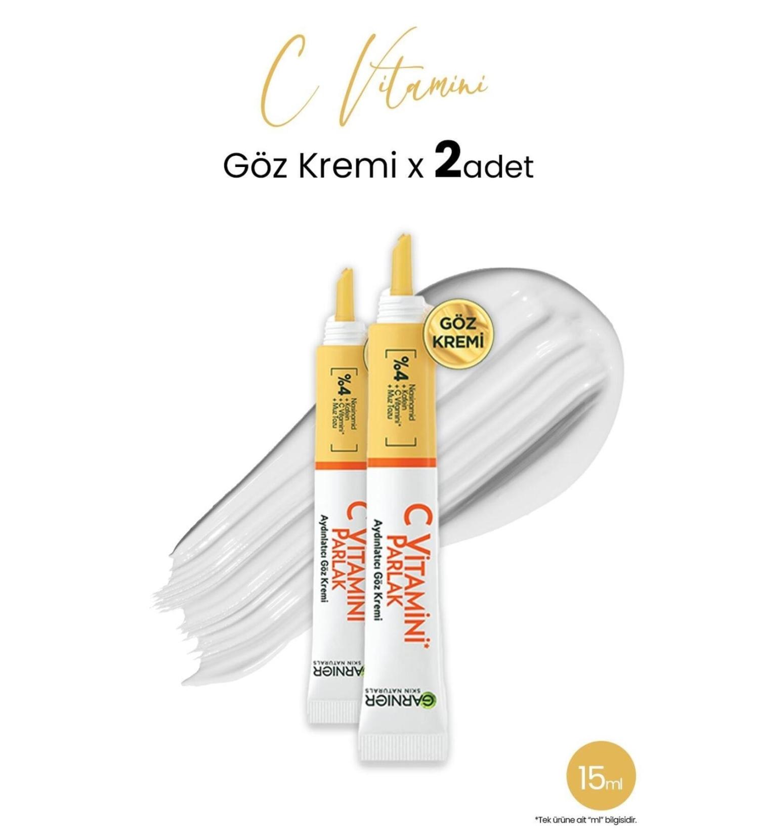 Garnier Brightening Eye Cream Vitamin C 15 ml x 2 pieces