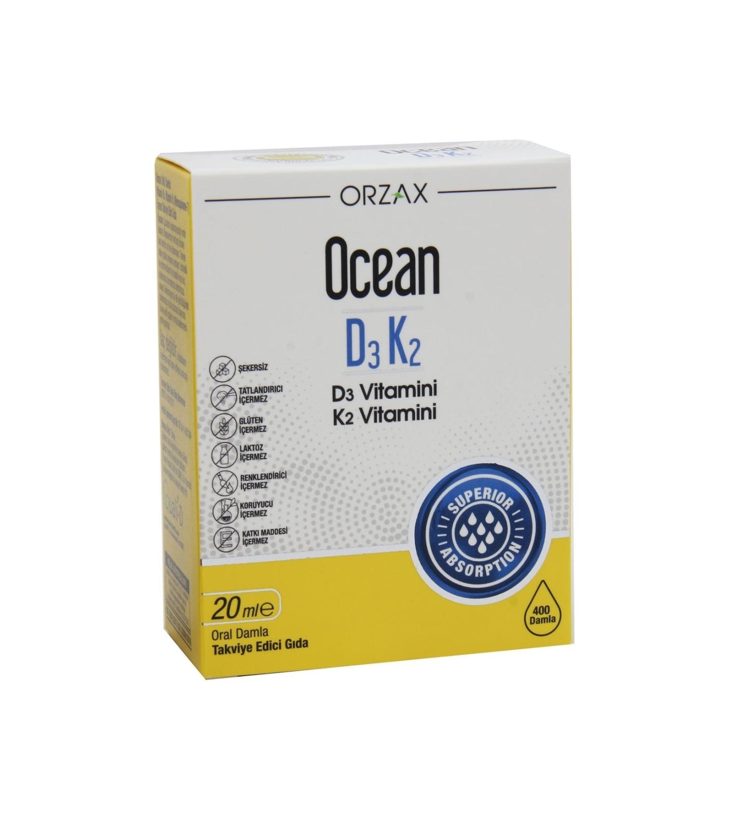Ocean Vitamin D3 K2 Drops 20 ml