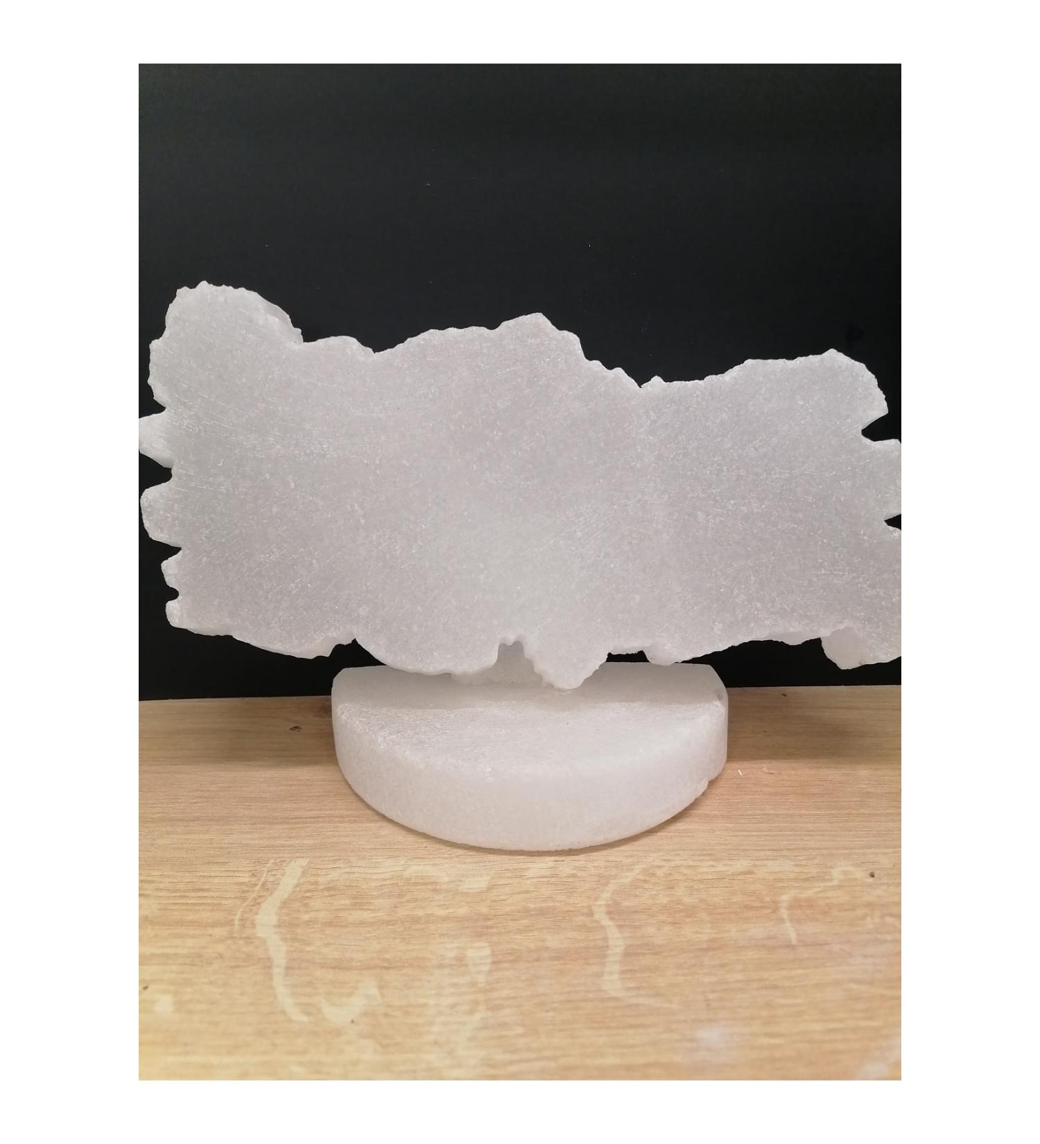 Spirit of Salt map modeled natural rock salt name tag