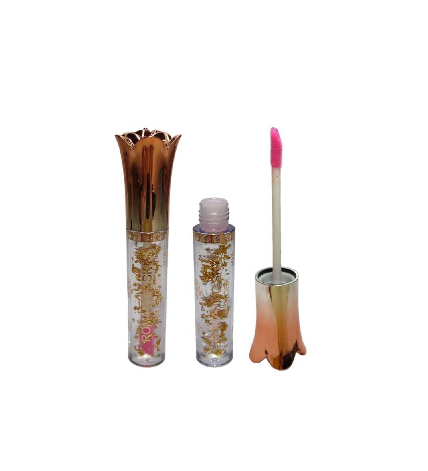 romantic sky Lip Gloss Rose Model Lipgloss Moisturizing Effect 3D Effect Glitter Small Particles And Beads