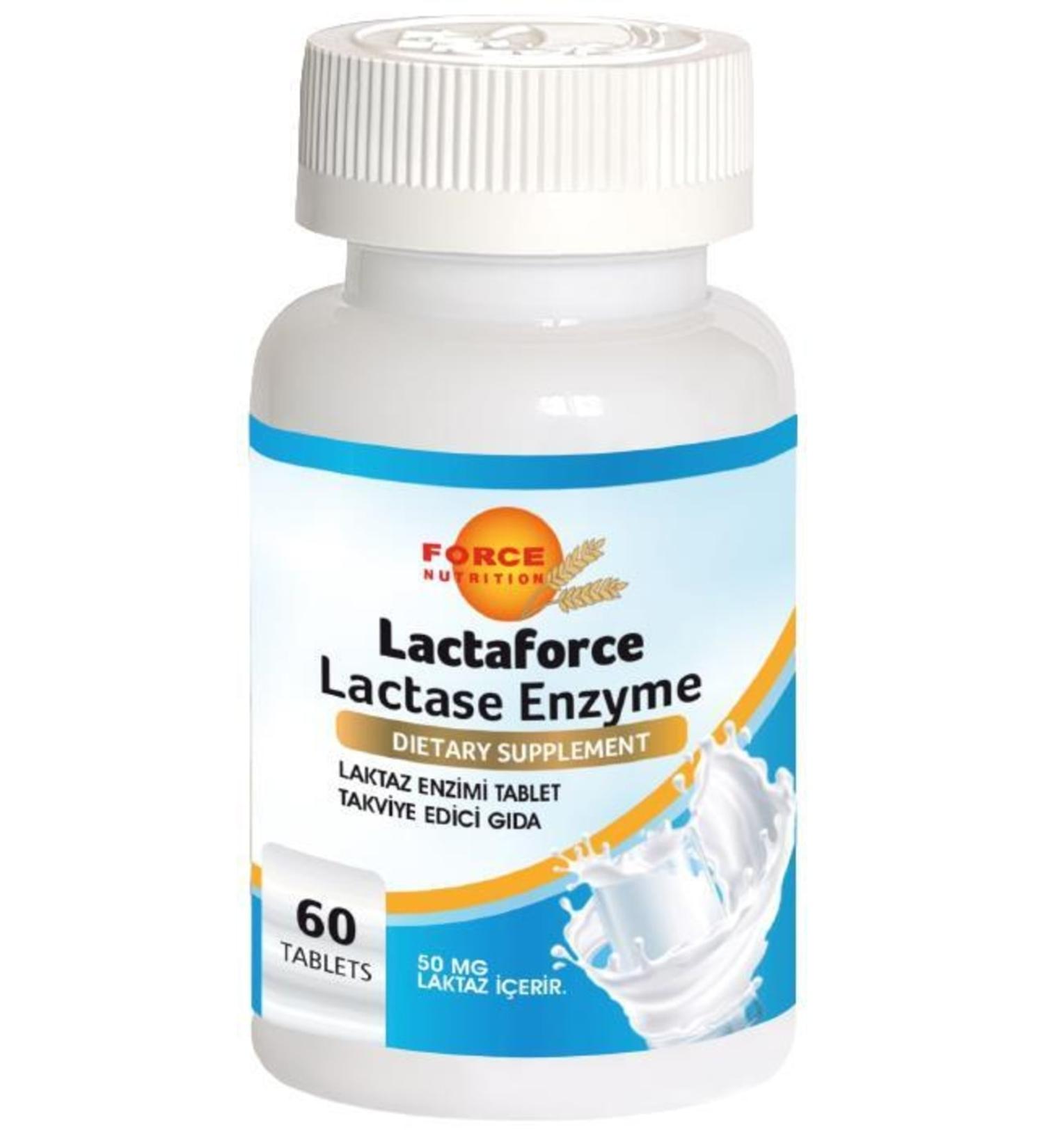 Force Nutrition Lactase Enzyme Lactaforce 60 Tablets Lactase Enzyme