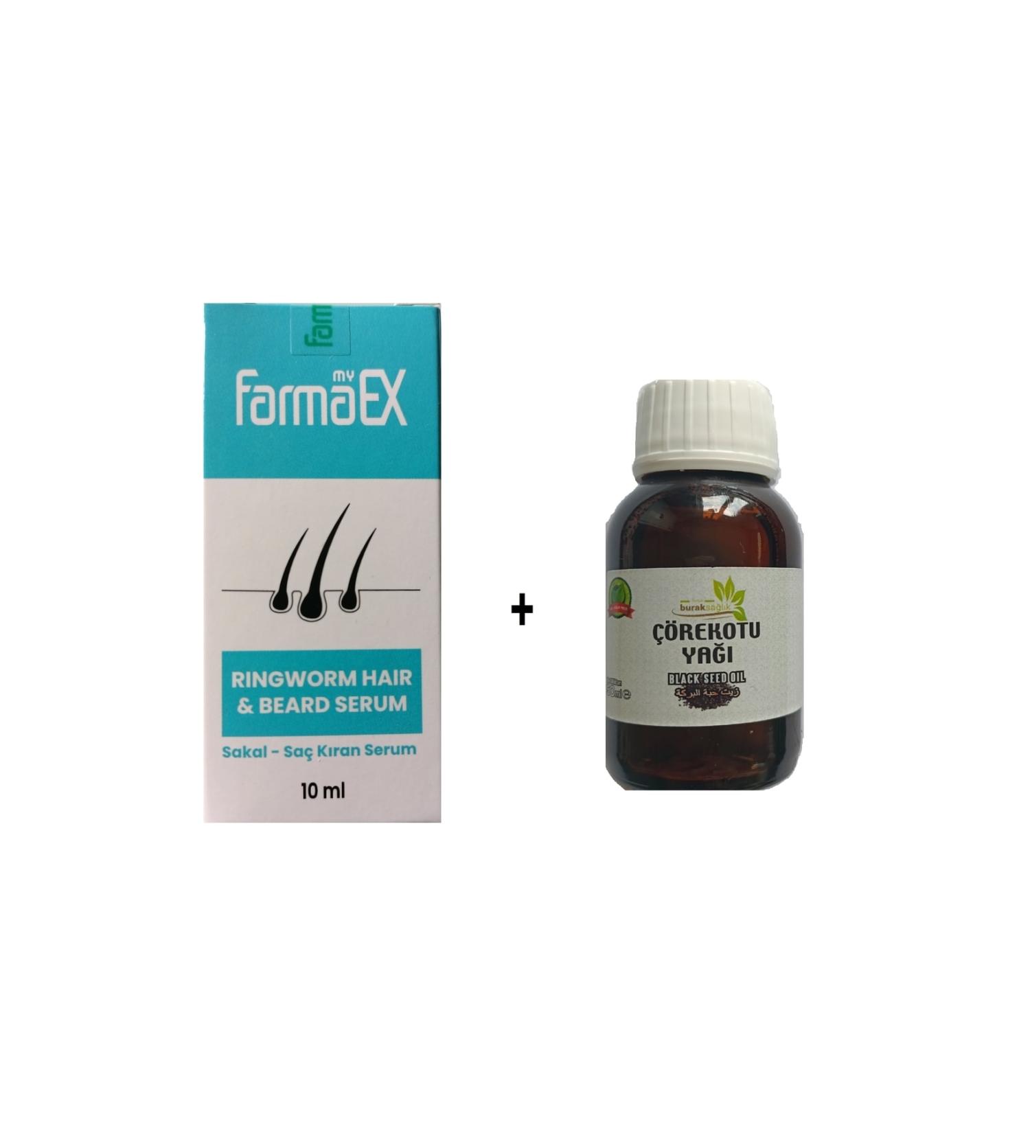 myfarmaex Hair Loss & Beard Loss Serum + Black Cumin Oil Advantageous Set