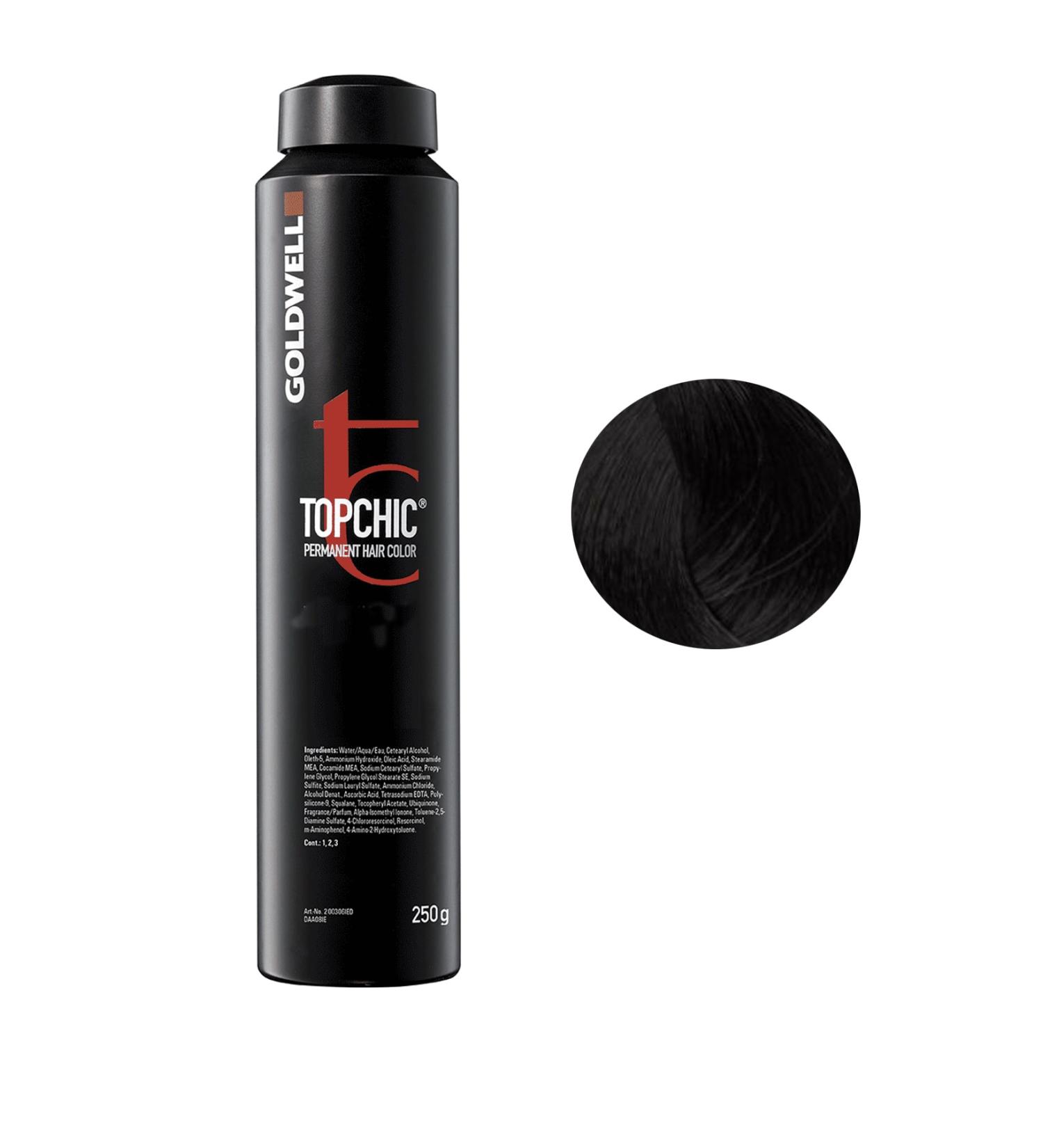 GOLDWELL Topchich Permanent Hair Dye 250 ml - 2N Black 4021609004226