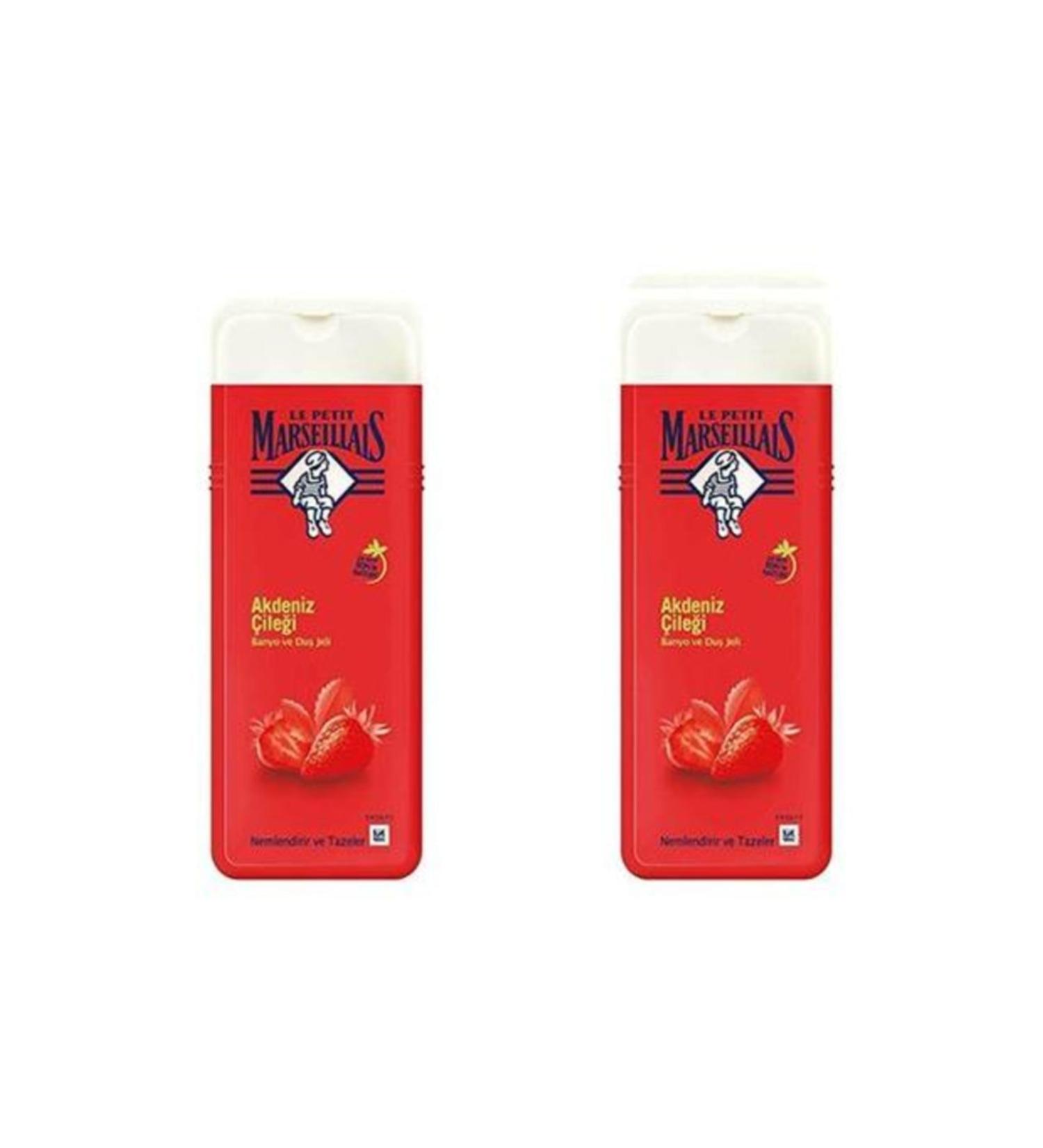 Le Petit Marseillais Mediterranean Strawberry Shower Gel 400 ml x (2 Pieces)