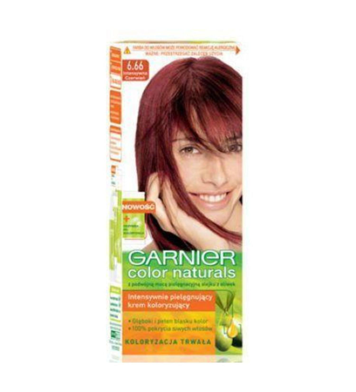 Garnier Color Naturals Cream Hair Dye 6.66 Flame Red