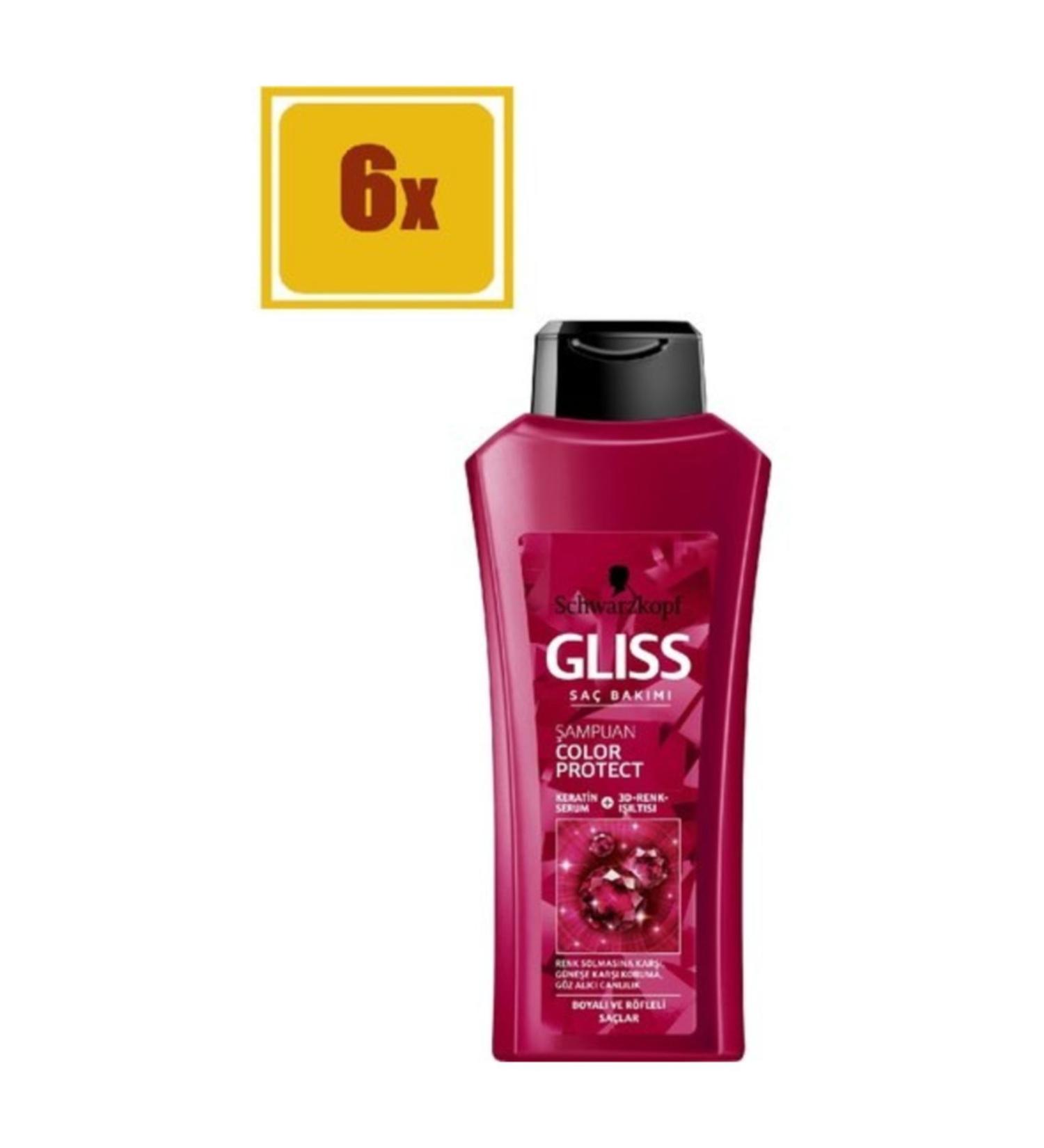 Gliss Color Protect Shampoo 400 ml Set of 6