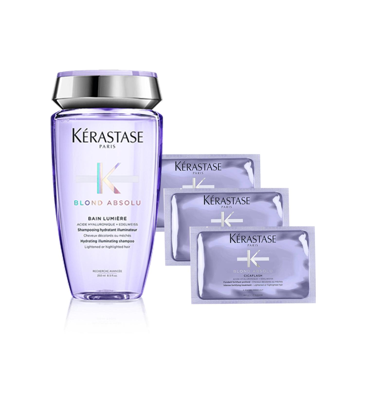 Kerastase Blond Absolu Bain Lumiere Shampoo 250 ml + Blond Absolu Mask 3 x 15 ml 2840095040771
