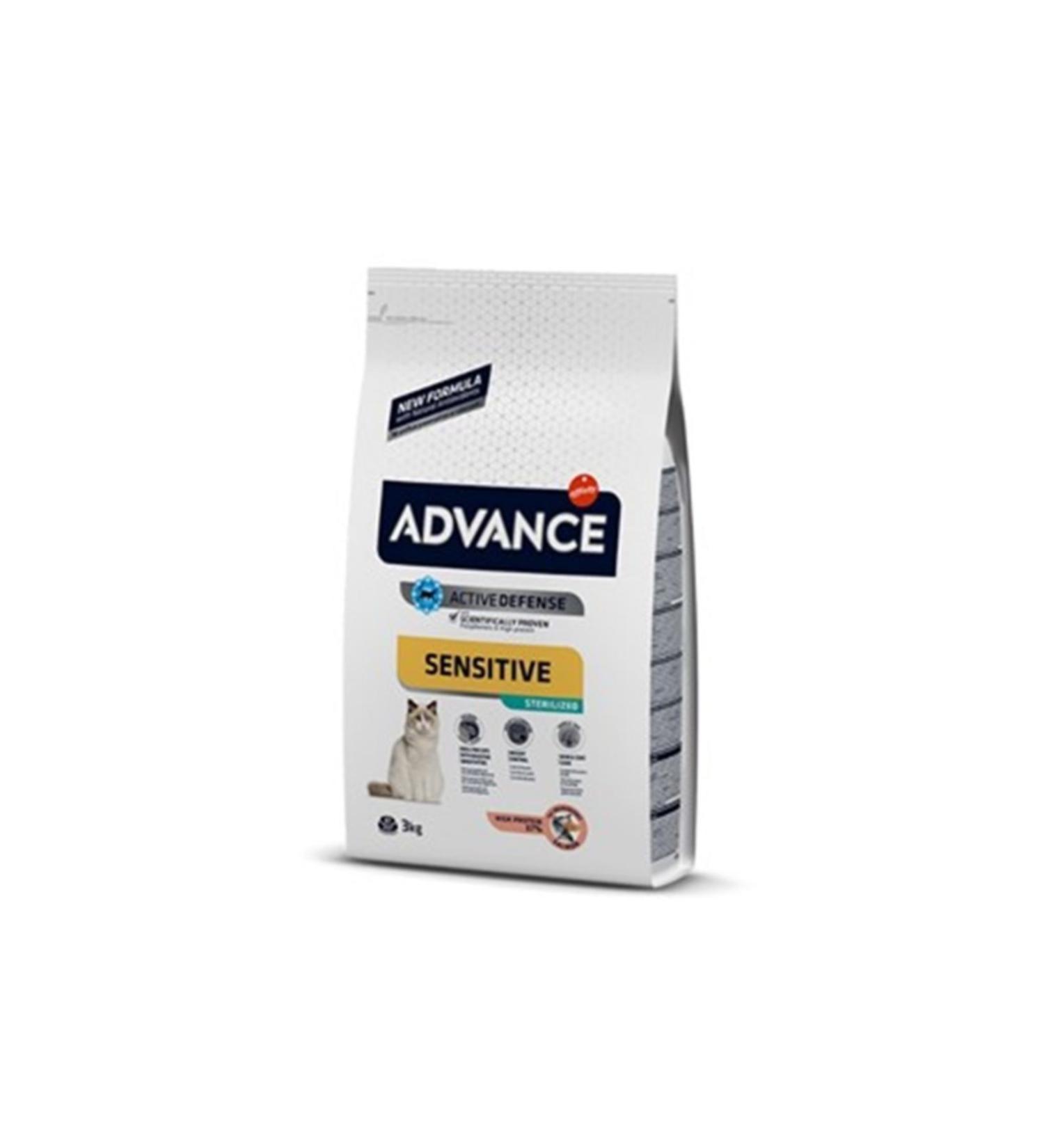 Advance Sterilized Sensitive Adult Cat Food with Salmon - 10 kg