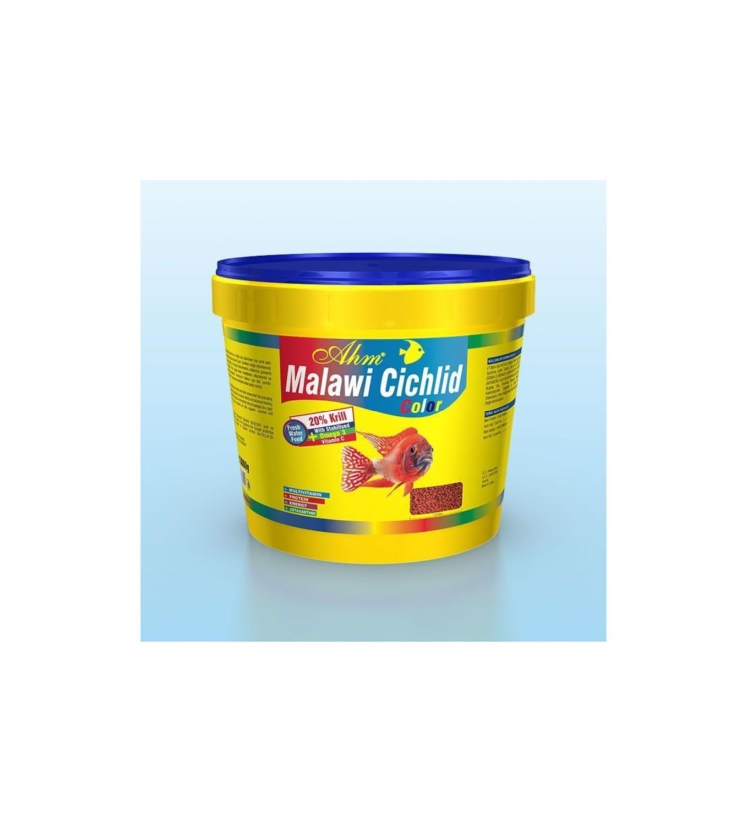 Malawi Cichlid Granulat Colour Fish Food Bucket 3 kg