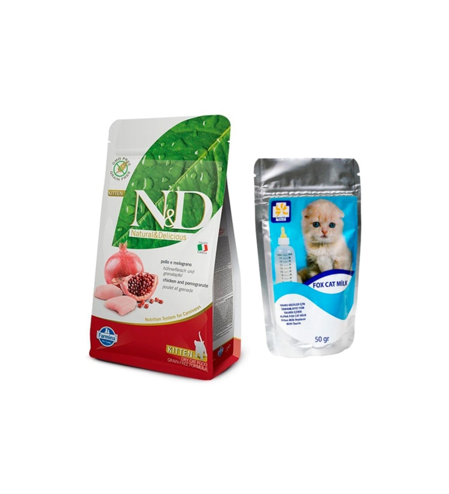 & D Grain Free Kitten Chicken & Pomegranate Cat Food 1.5 kg + Cat Milk Powder (original)