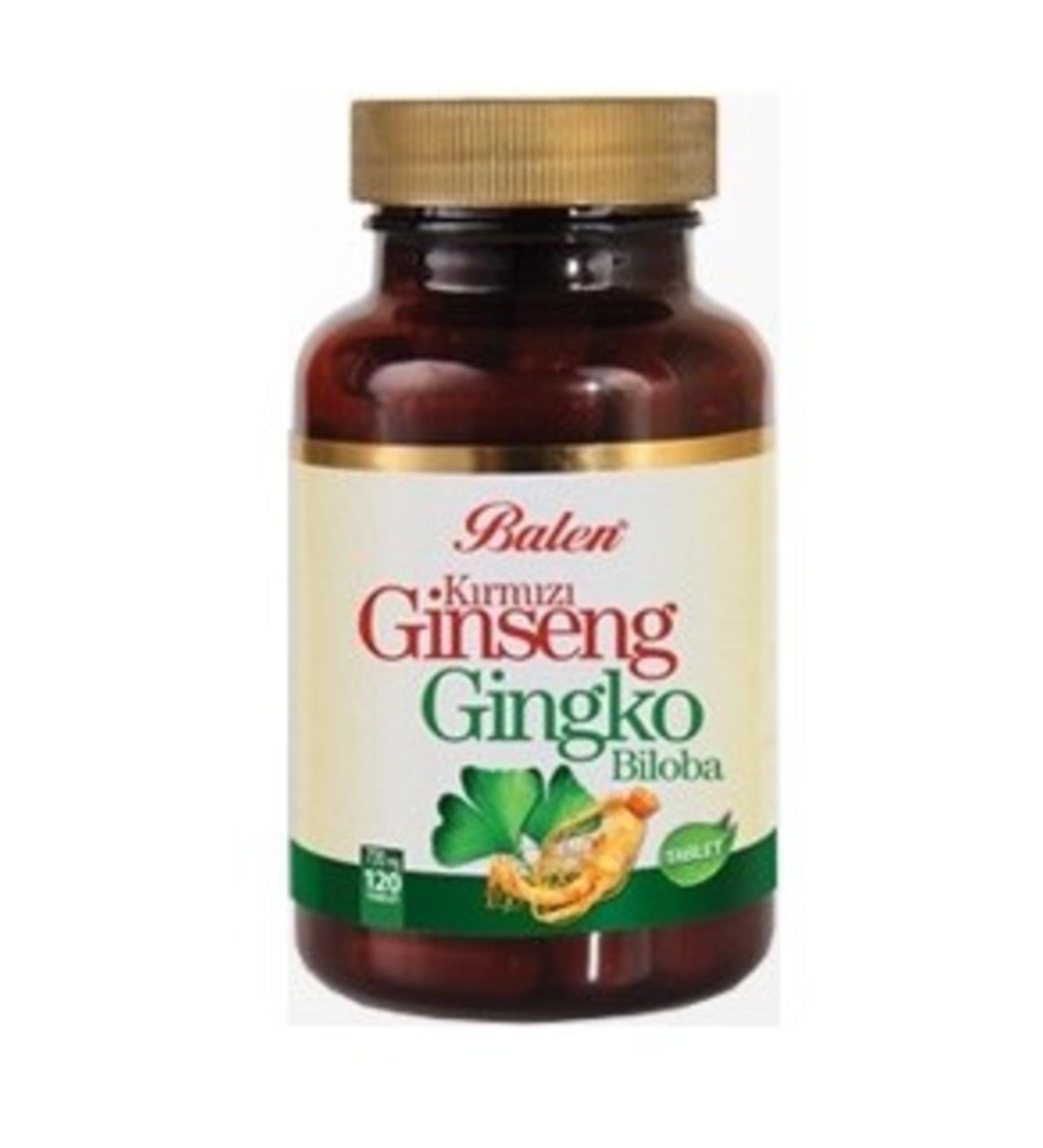 Balen Red Ginseng Gingko Biloba 720 mg 120 Tablets 4 Boxes