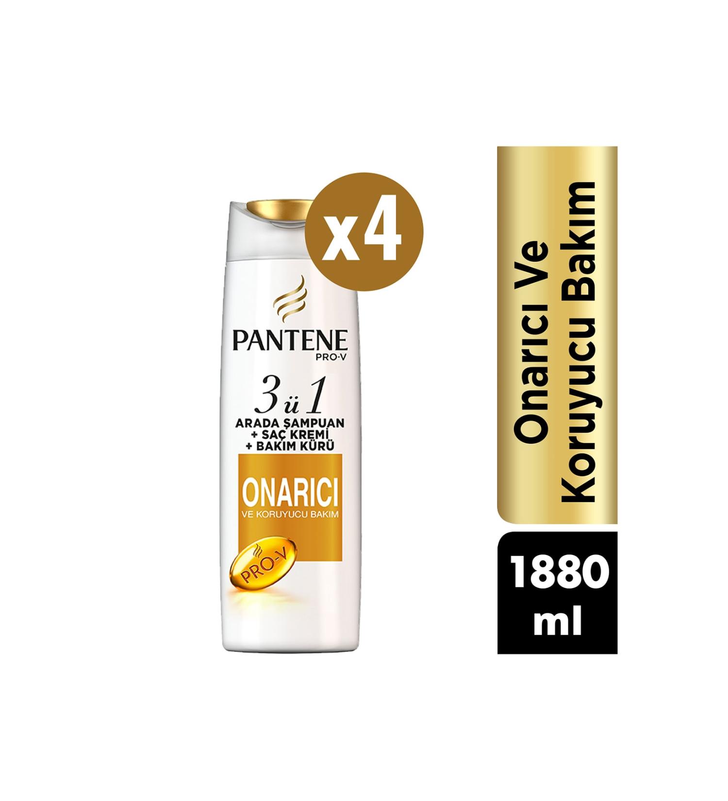 Pantene 3 in 1 Shampoo and Conditioner Repair and Protective Care 4 x 470 ml