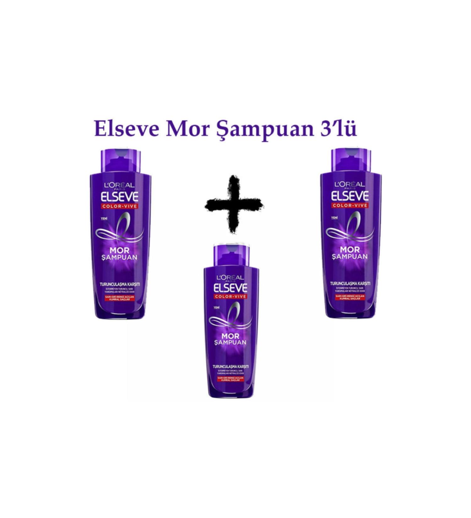 Elseve Purple Shampoo 200 Ml 3 Pieces