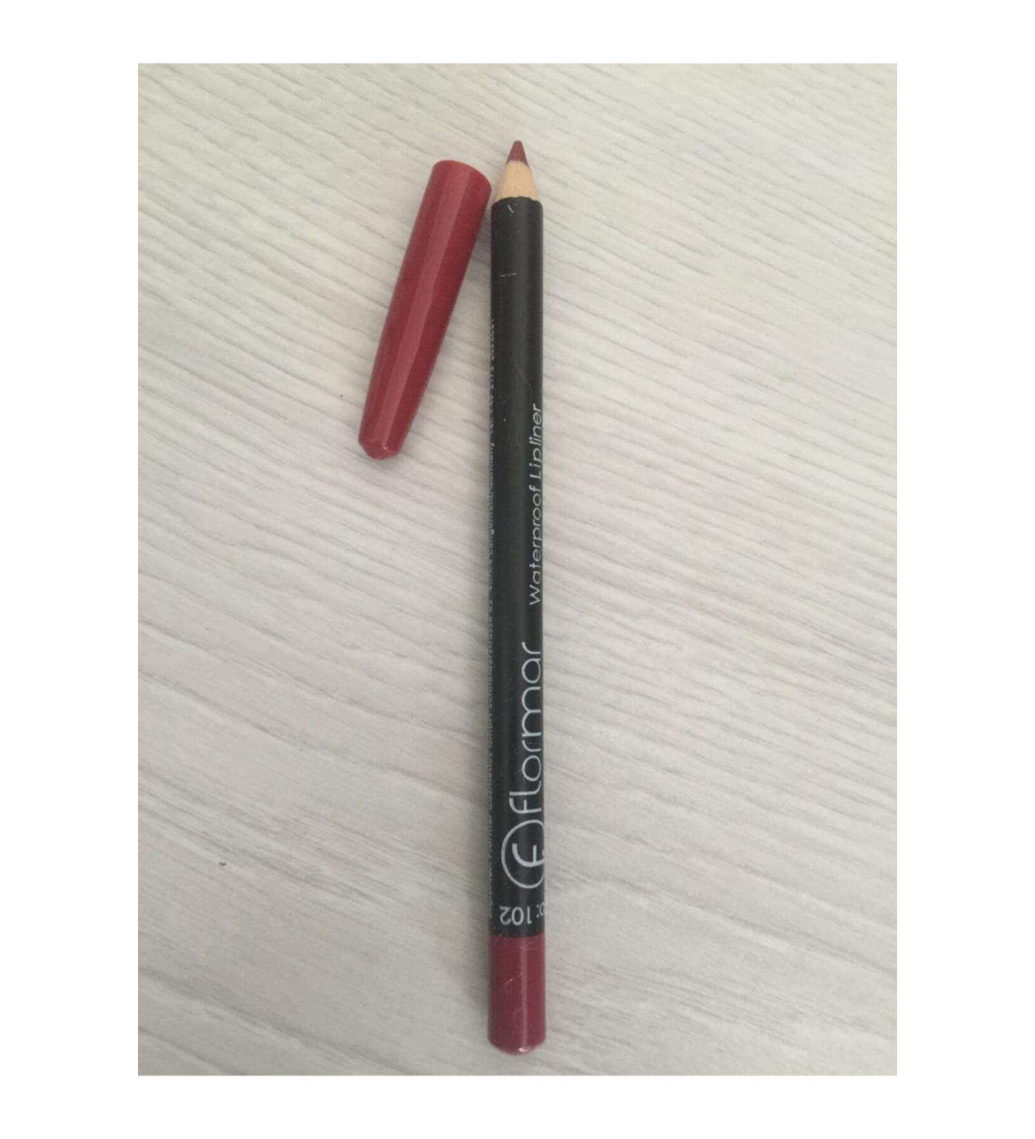 Flormar Waterproof Lipliner Waterproof Lip Pencil 102 Dark Burgundy