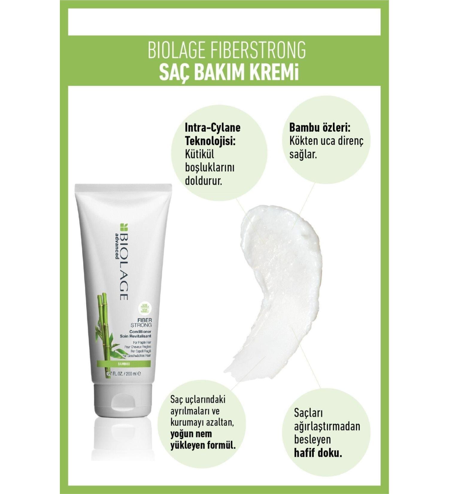 Biolage Fiberstrong Strengthening Hair Care Conditioner for Damaged Easily Breakable Hair 200 Ml