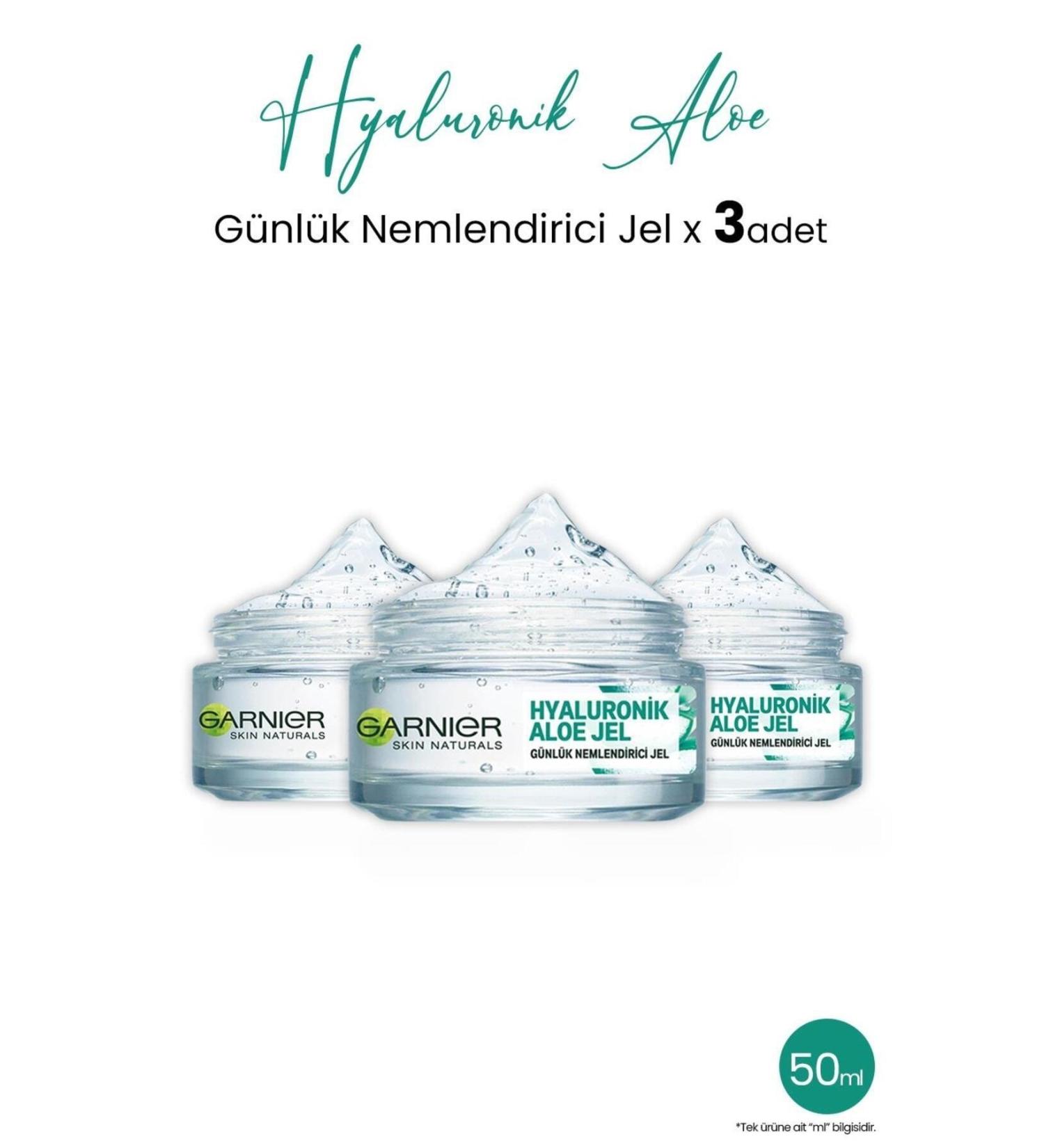 Garnier Daily Moisturizing Hyaluronic Aloe Gel 50 ml x 3 pcs