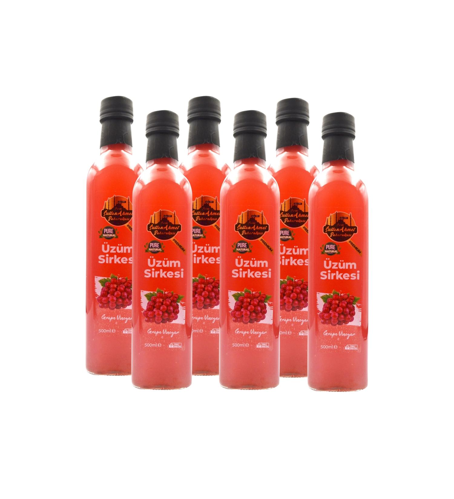 Historical SultanAhmet Spice Shop Grape Vinegar 0 Additive-Free 6-Piece Set (Natural Fermented)