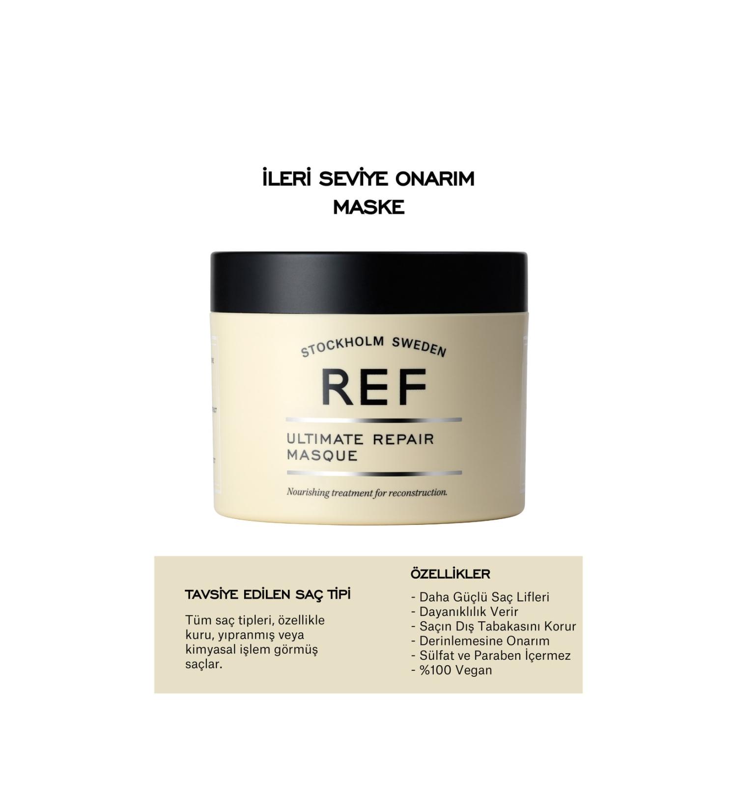 REF STOCKHOLM Ultimate Repair Masque 250 ml Nourishing and Repairing Care Mask for All Hair Types