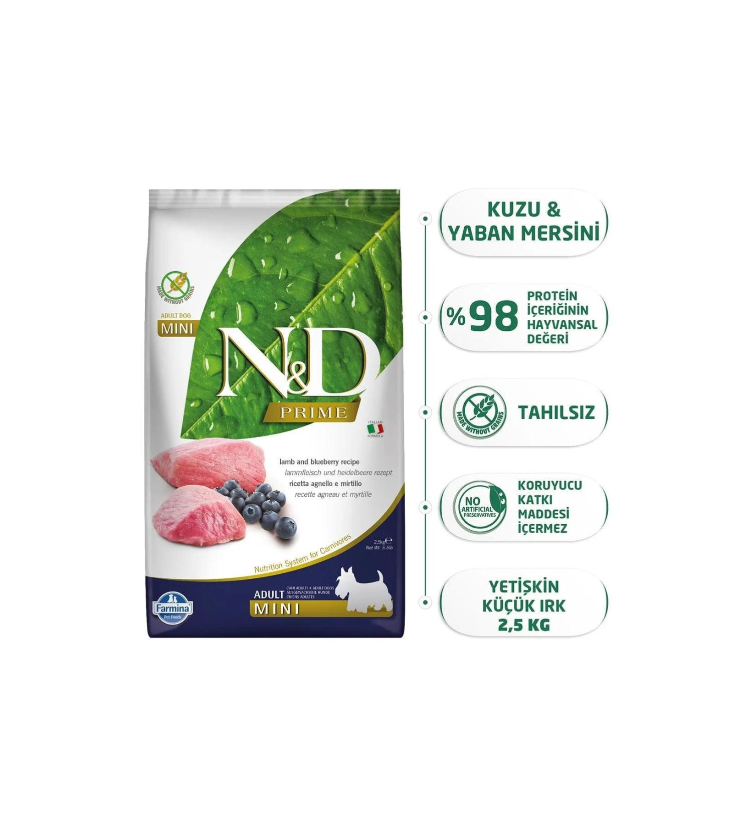 N & D Lamb Blueberry Grain Free Adult Mini Breed 7 Kg Dog Food