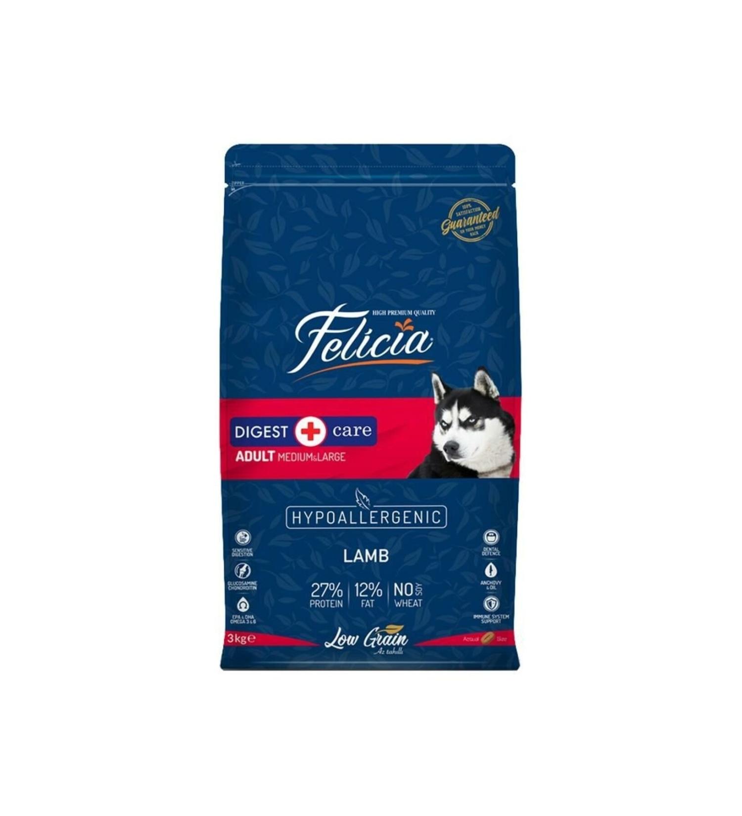 Felicia Lamb Rice Low Grain Hypoallergenic Dog Food 3 Kg