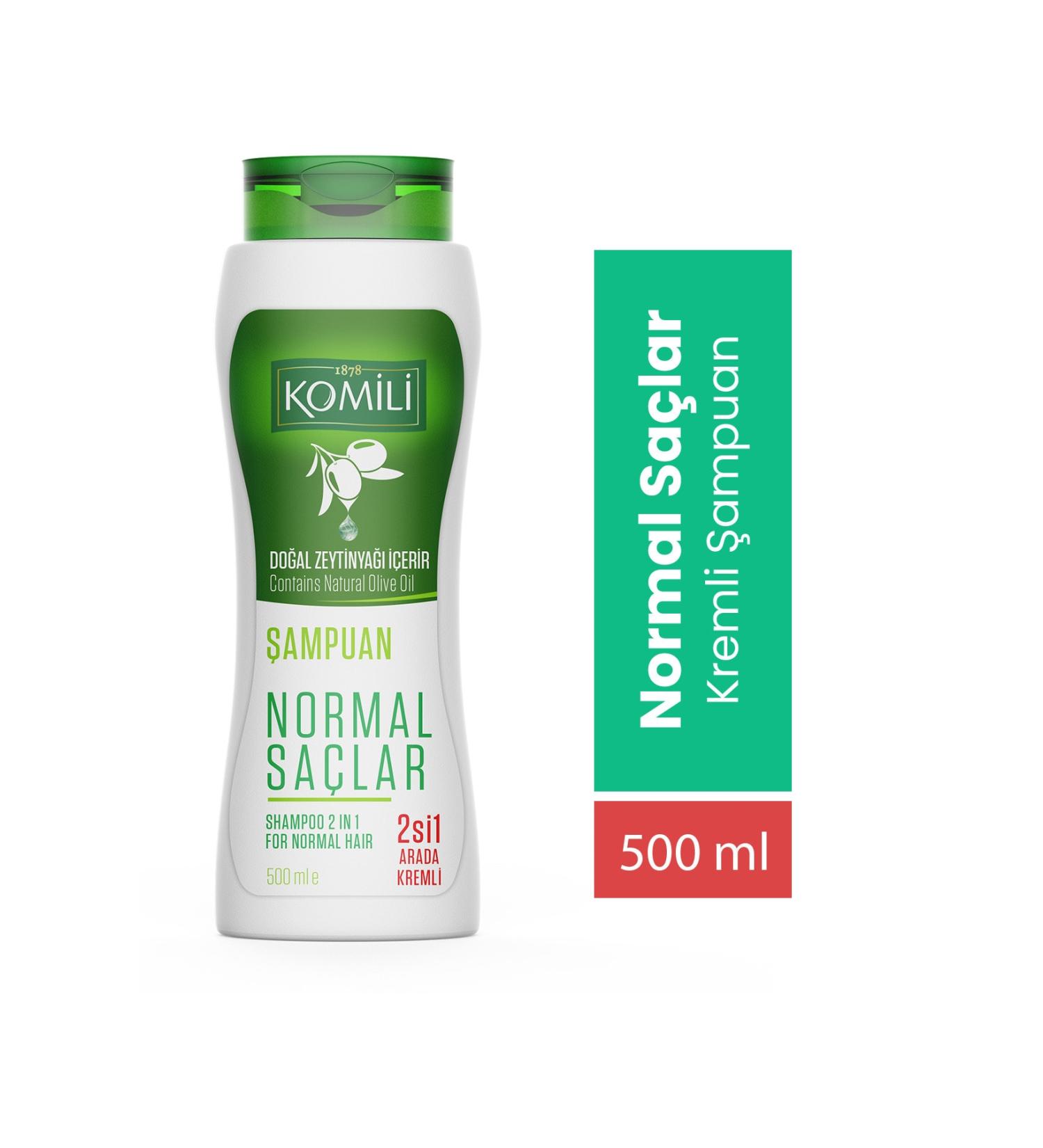Komili 2 in 1 Creamy Vegan Basic Care Shampoo for Normal Hair - 500 ML - Buy Online on GoSupps.com