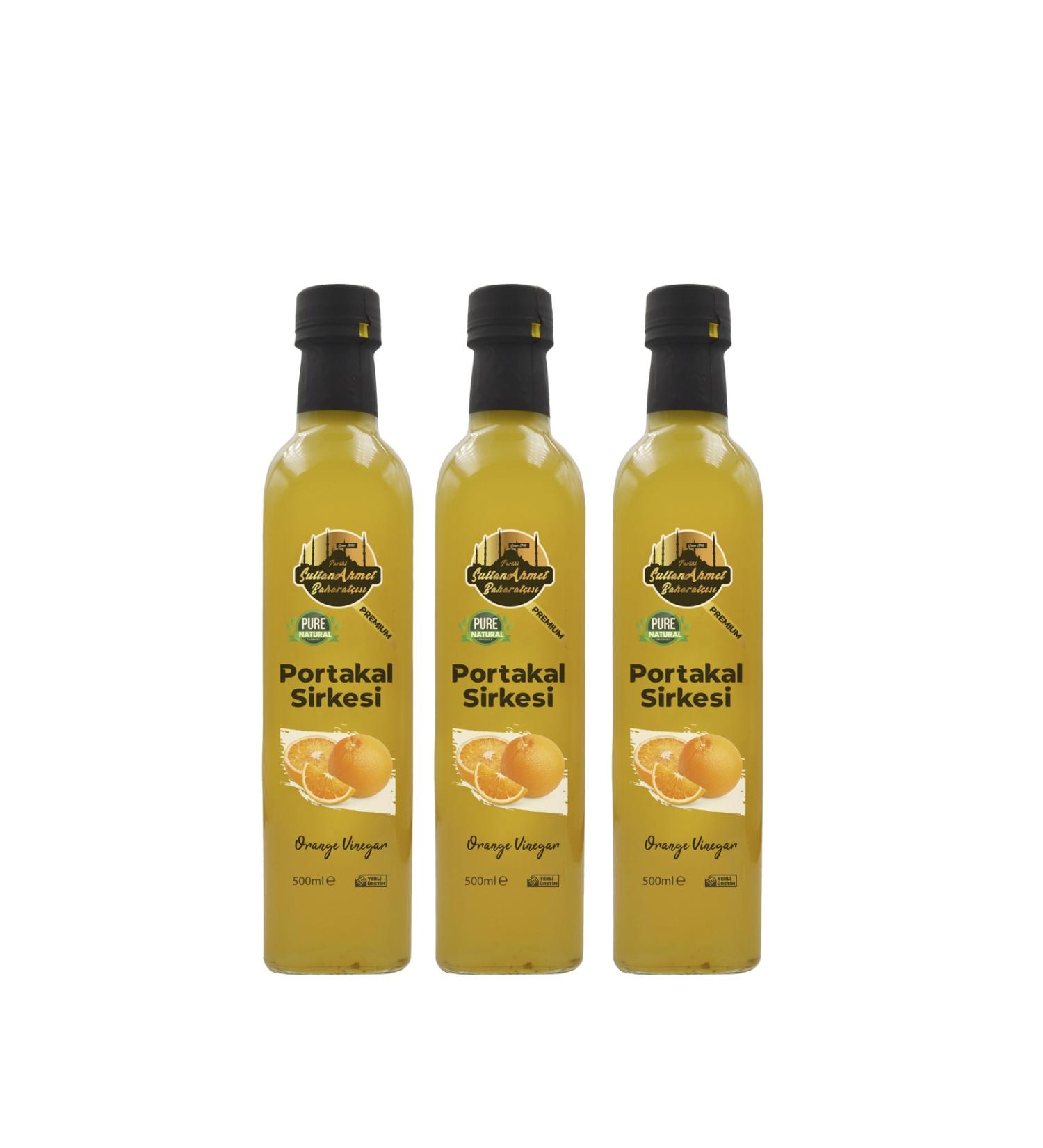 Historical SultanAhmet Spice Shop Orange Vinegar 0 Additive-Free 3-Piece Set (Naturally Fermented)