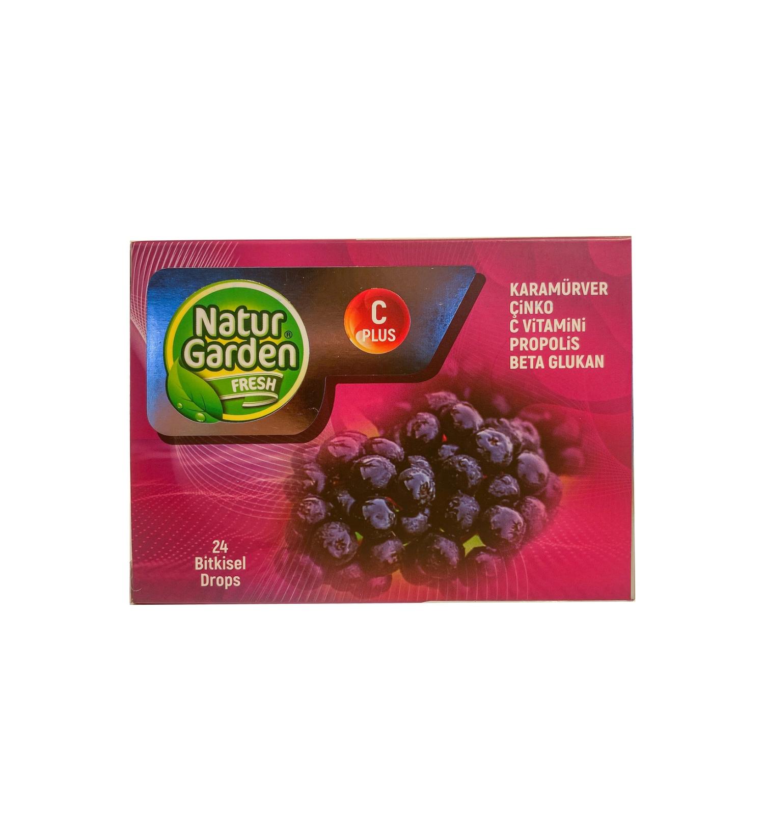 Natur Garden Black Elderberry Zinc Vitamin C Propolis Beta Glucan 24 Herbal Drops