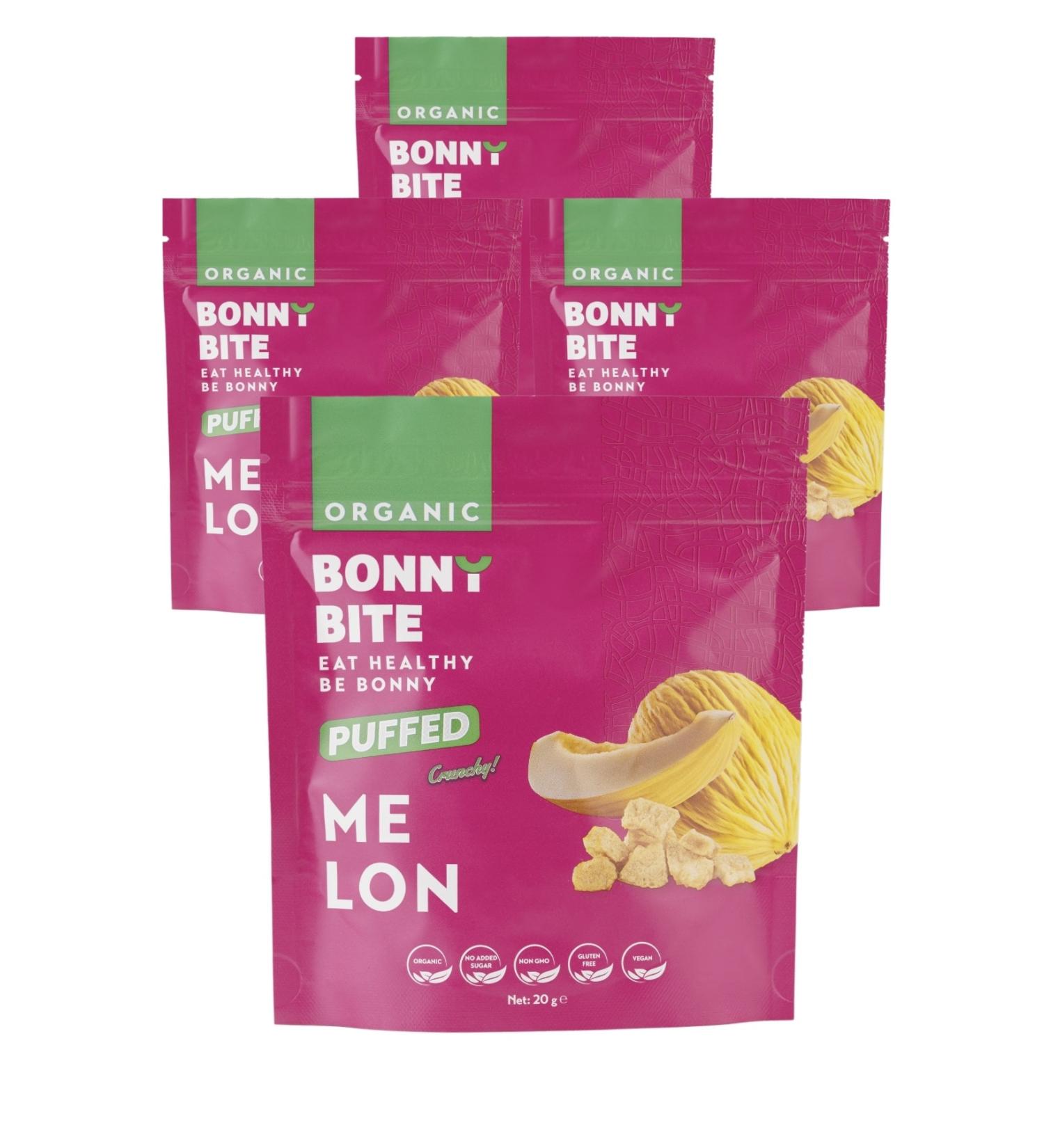 Bonny Bite Organic Popcorn Melon 4-Piece