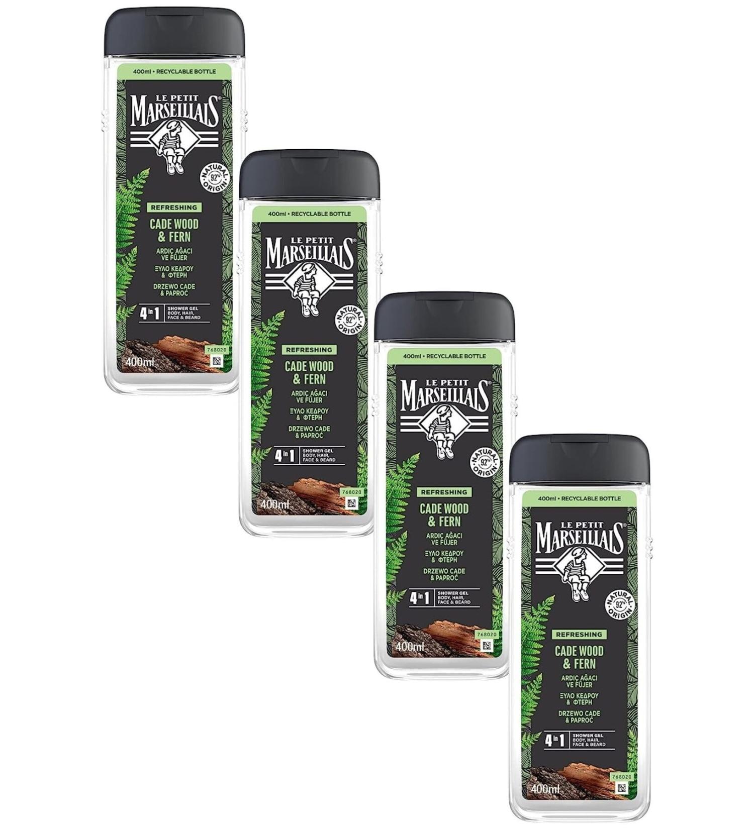 Le Pt Marseillais Shower Gel Men Series Juniper Tree & Fougere (4 x 400 ml)