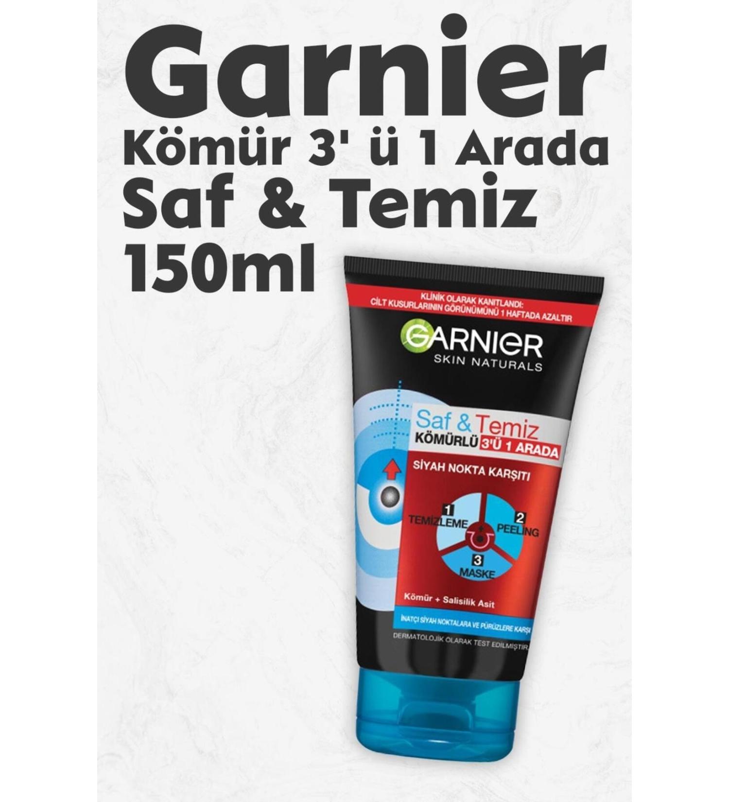 Garnier Charcoal 3 in 1 Pure & Clean 150 ml