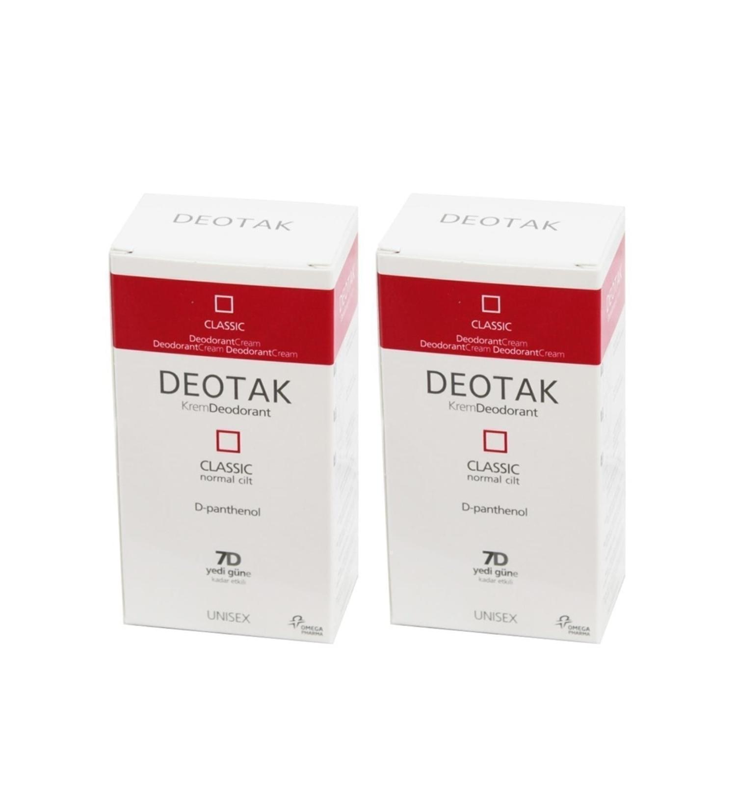 Deotak Cream Deodorant Classic 35 ml X 2 Pieces