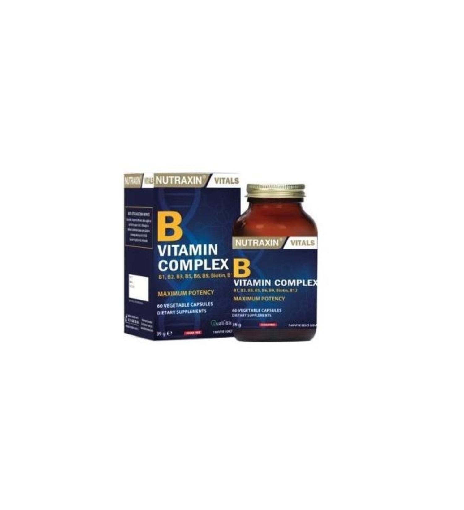 Nutraxin B Vitamin Complex 60 Capsules