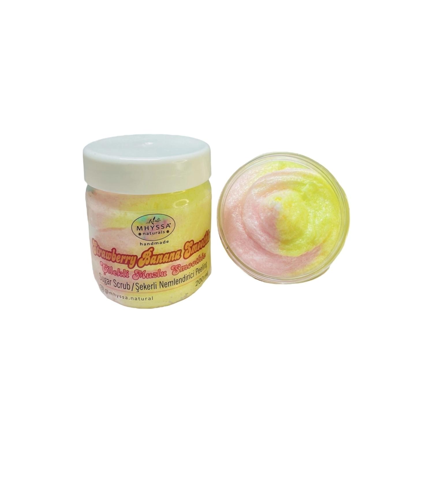 MHYSSA naturals Strawberry & Banana Smoothie Body Peeling / Strawberry & Banana Smoothie Sugar Body Scrub (200ml)