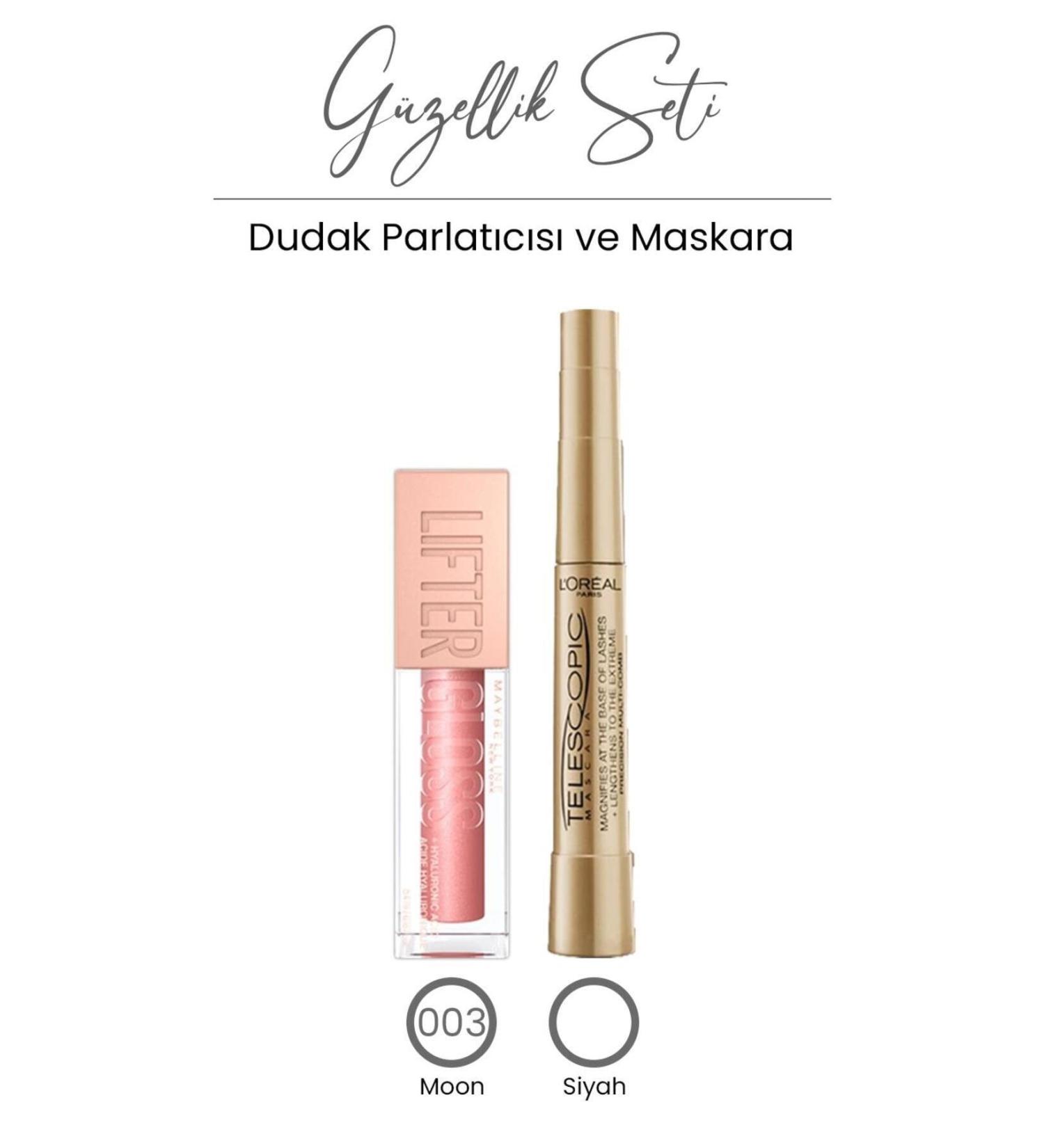 L'Oreal Paris Loreal Paris Telescopic Mascara Black and Lifter Gloss 003 Moon