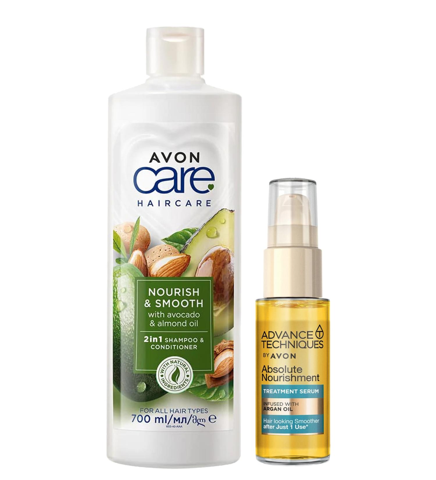 Avon Care Avocado Almond Shampoo Conditioner and Argan Oil Hair Serum Bundle - Buy Online on GoSupps.com