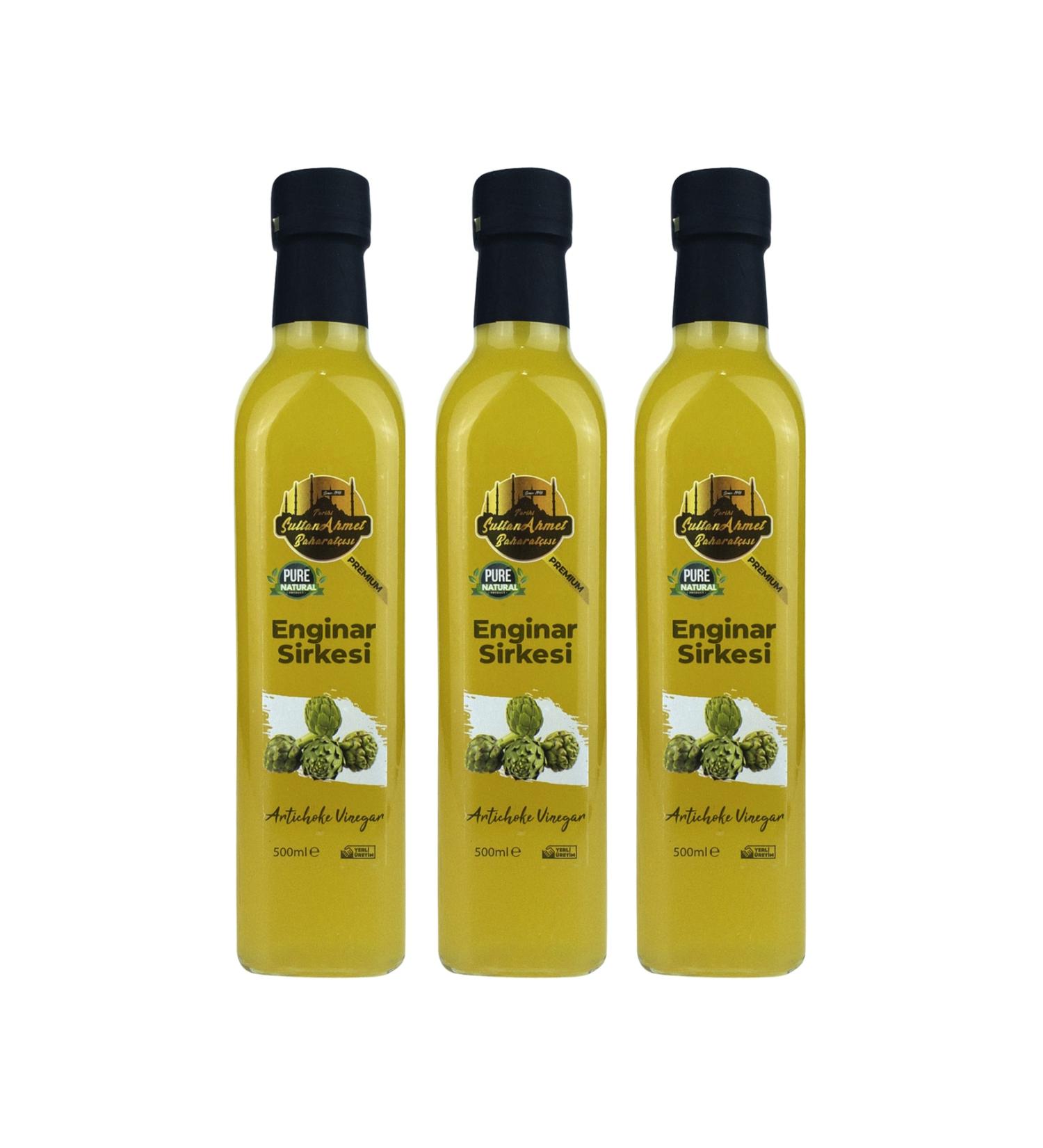 Historical SultanAhmet Spice Shop Artichoke Vinegar 0 Additive-Free Set of 3 (Naturally Fermented)