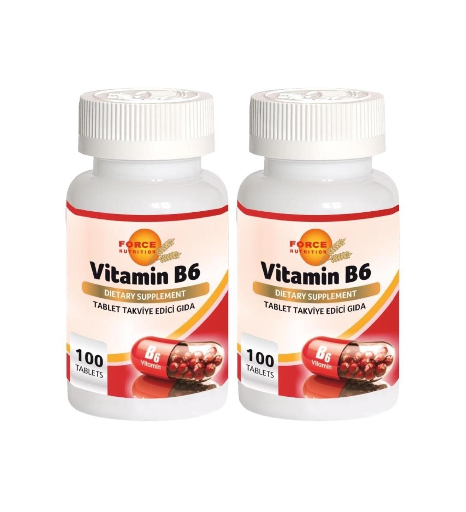 Force Nutrition Vitamin B6 2x100 Tablets