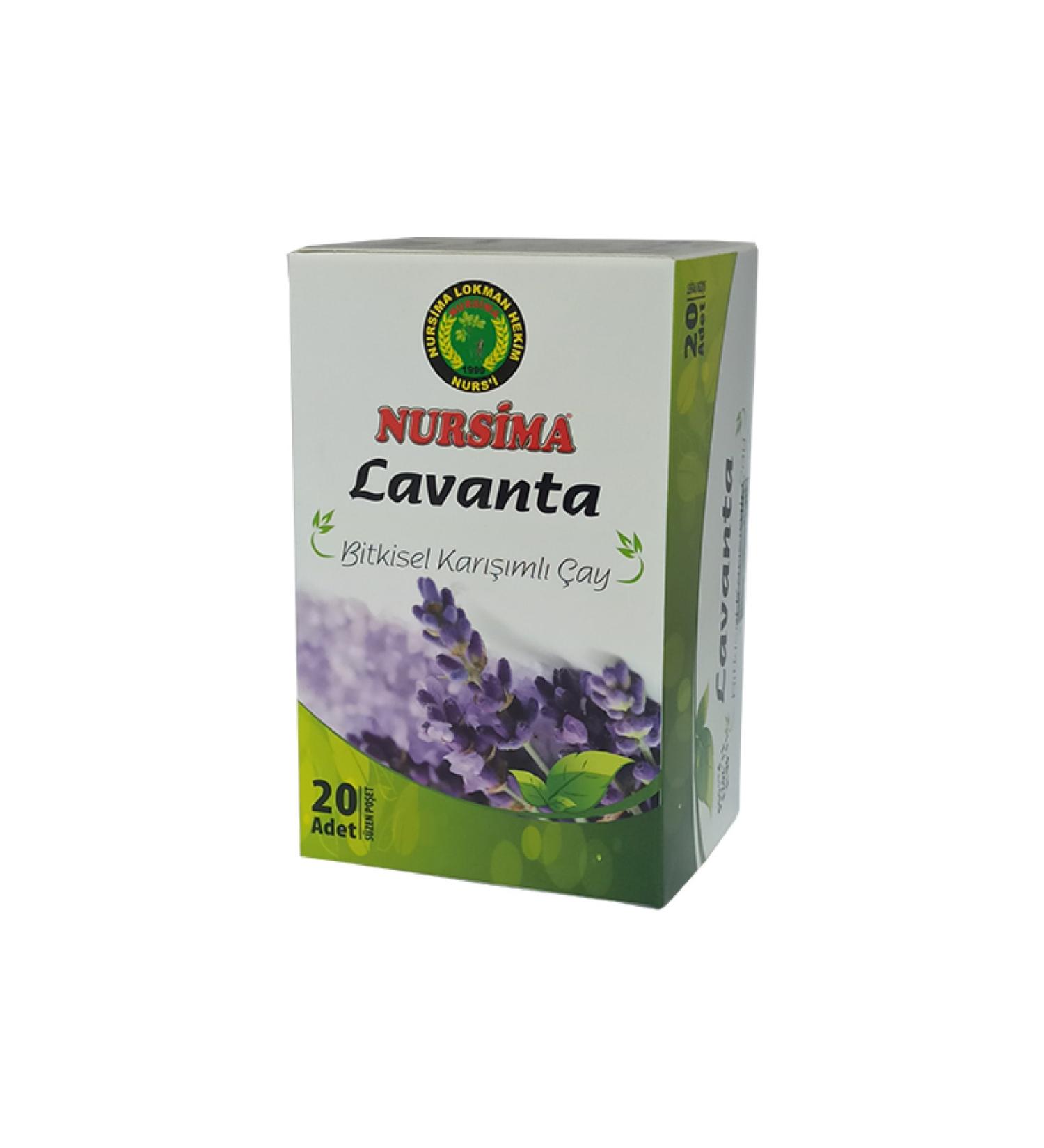 Nursima Lavender Herbal Mixed Tea 20' Filtering Bags