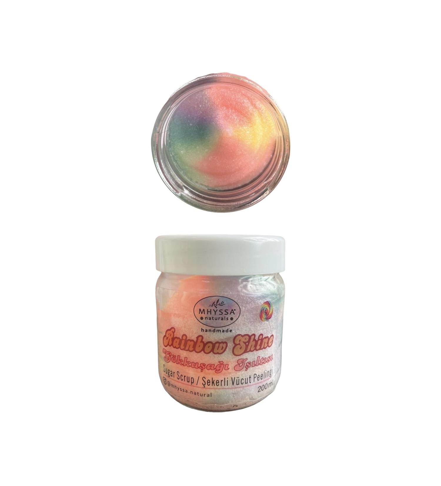 MHYSSA naturals Rainbow Natural Body Scrub / Natural Sugar Body Peeling (200ml)